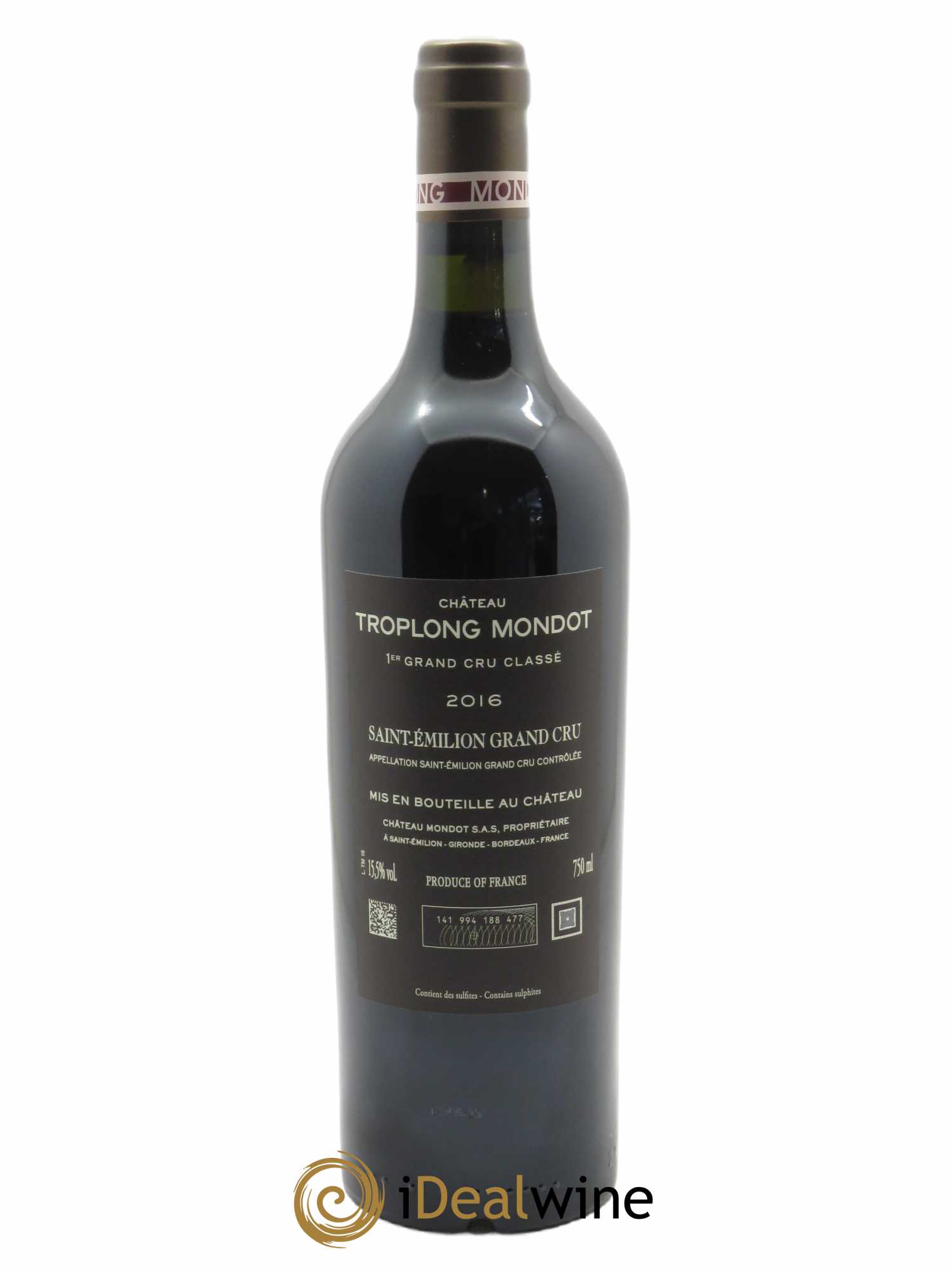 Château Troplong Mondot 1er Grand Cru Classé B  2016 - Lotto di 1 bottiglia - 1