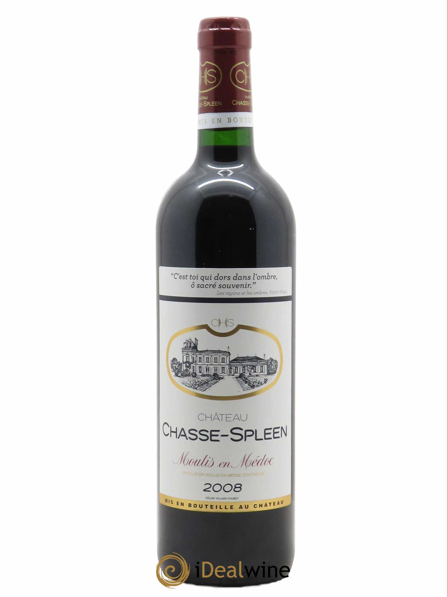 Château Chasse Spleen 2008 - Lot of 1 bottle - 0