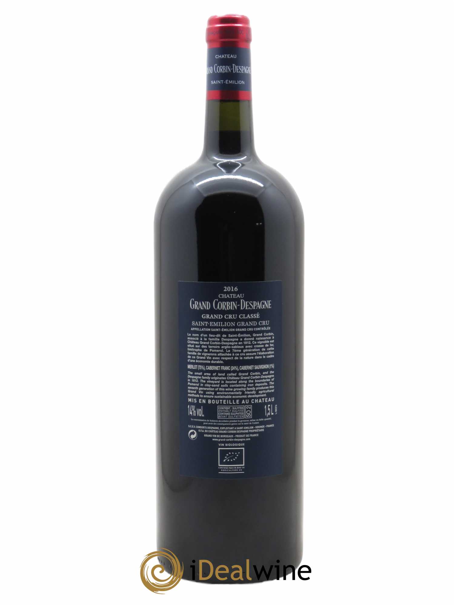 Château Grand Corbin Despagne Grand Cru Classé  2016 - Posten von 1 Magnum - 1