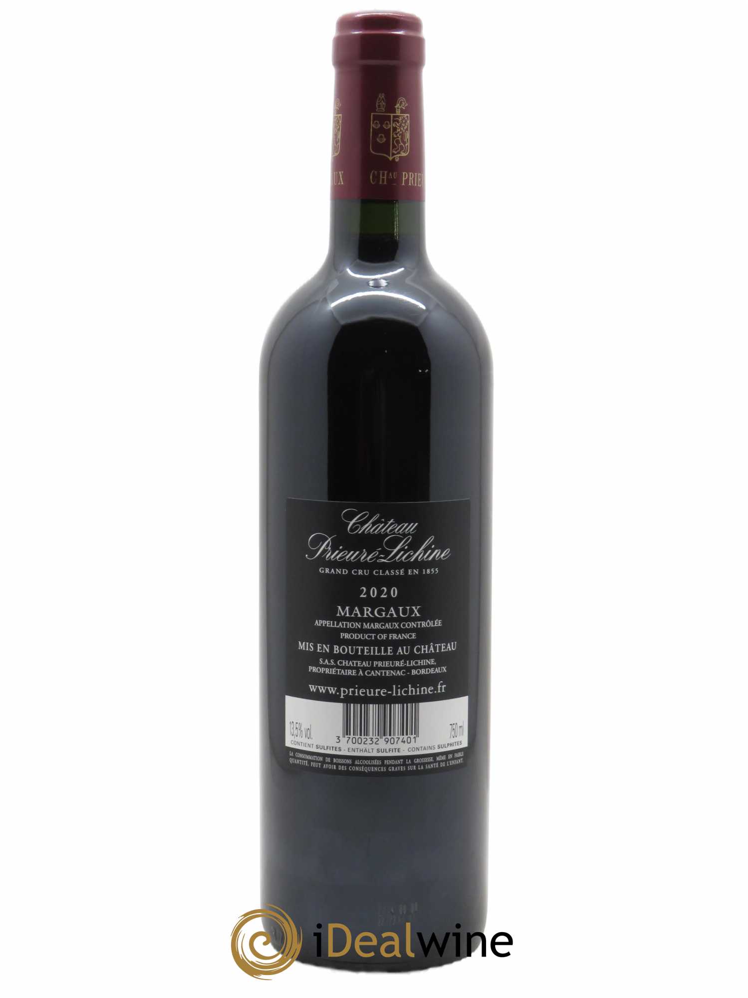 Château Prieuré Lichine 4ème Grand Cru Classé (CBO à partir de 6 BTS) 2020 - Lot de 1 bouteille - 1