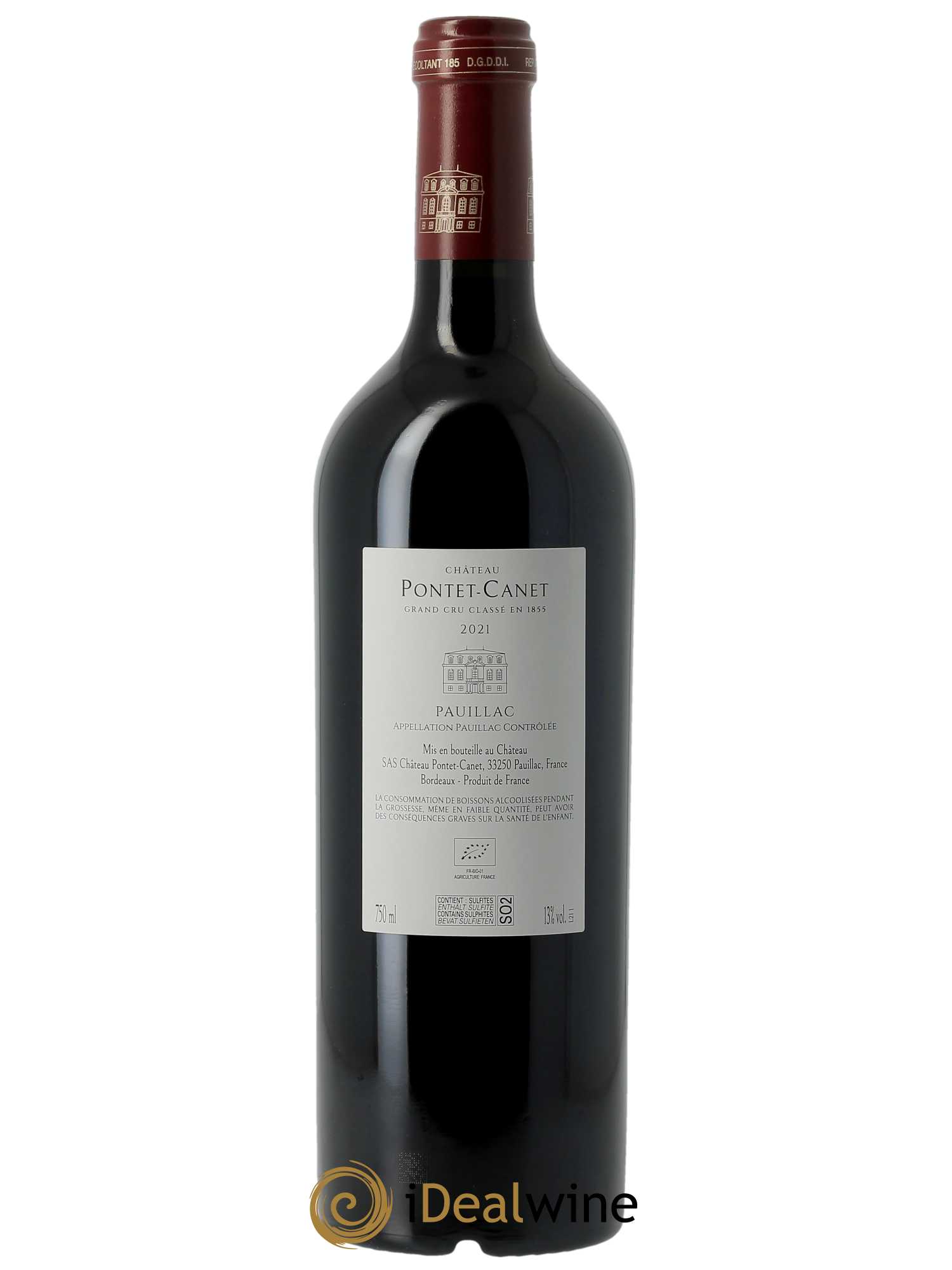 Château Pontet Canet 5ème Grand Cru Classé (CBO à partir de 3 bts) 2021 - Lot de 1 bouteille - 1