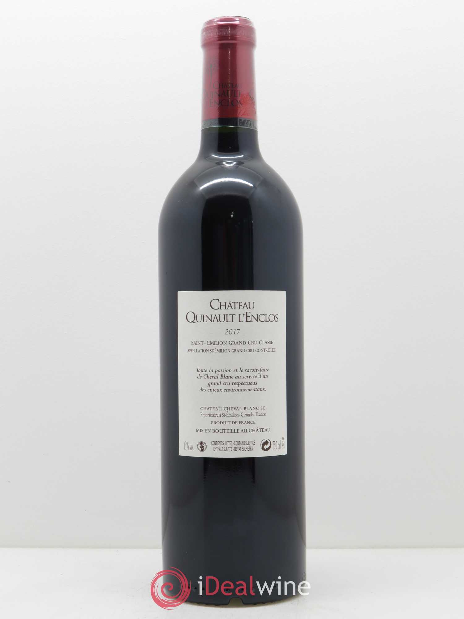 Château Quinault L'Enclos (Original-Holzkiste ab 6 St.) 2017 - Posten von 1 Flasche - 1