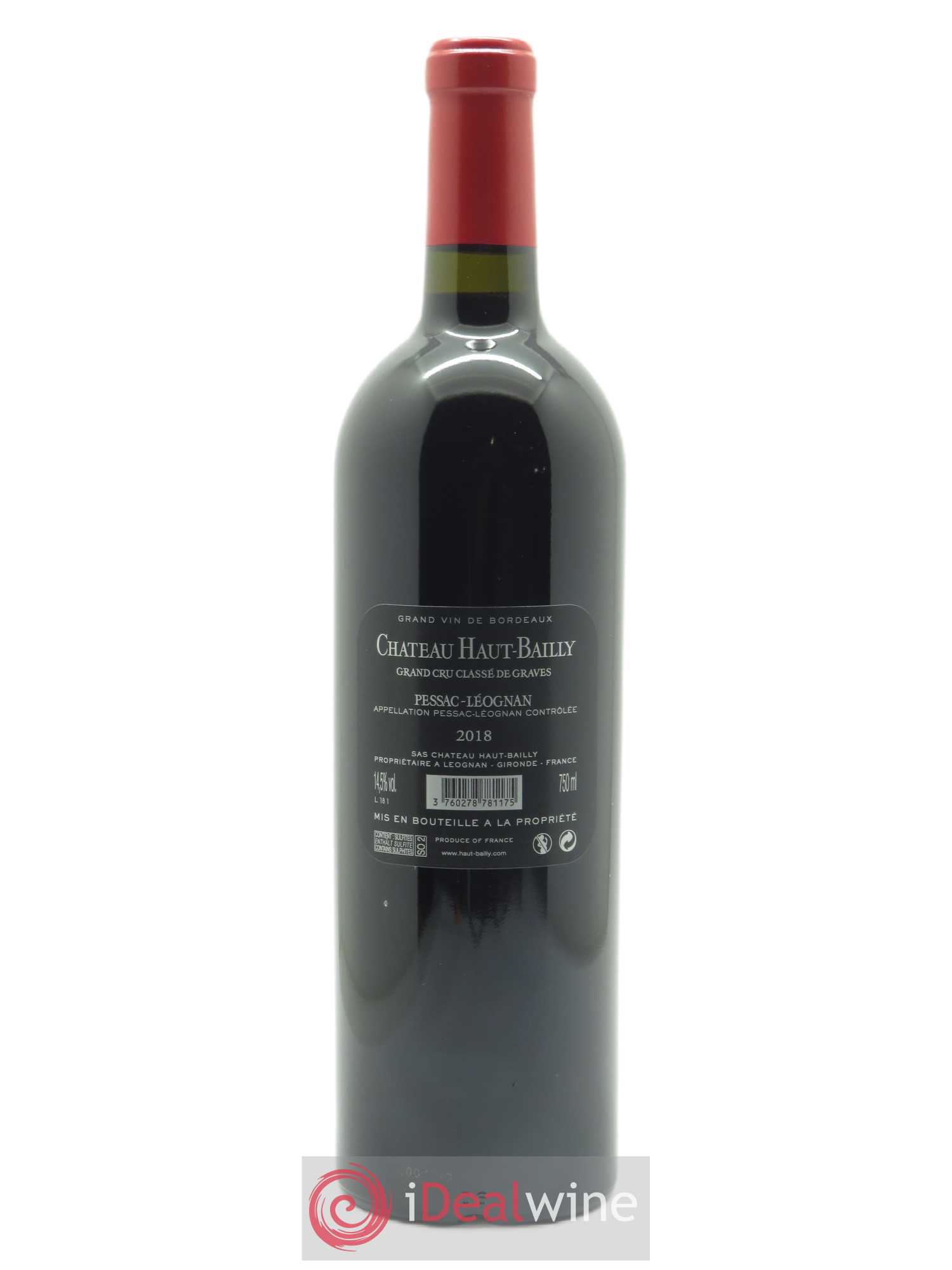 Château Haut-Bailly Cru Classé de Graves (Cassetta in legno a partire da 12 bt) 2018 - Lotto di 1 bottiglia - 1