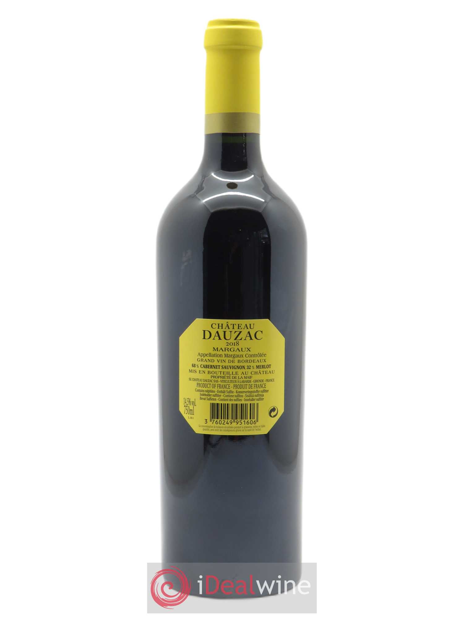 Château Dauzac 5ème Grand Cru Classé (Cassetta in legno a partire da 6 bt) 2018 - Lotto di 1 bottiglia - 1