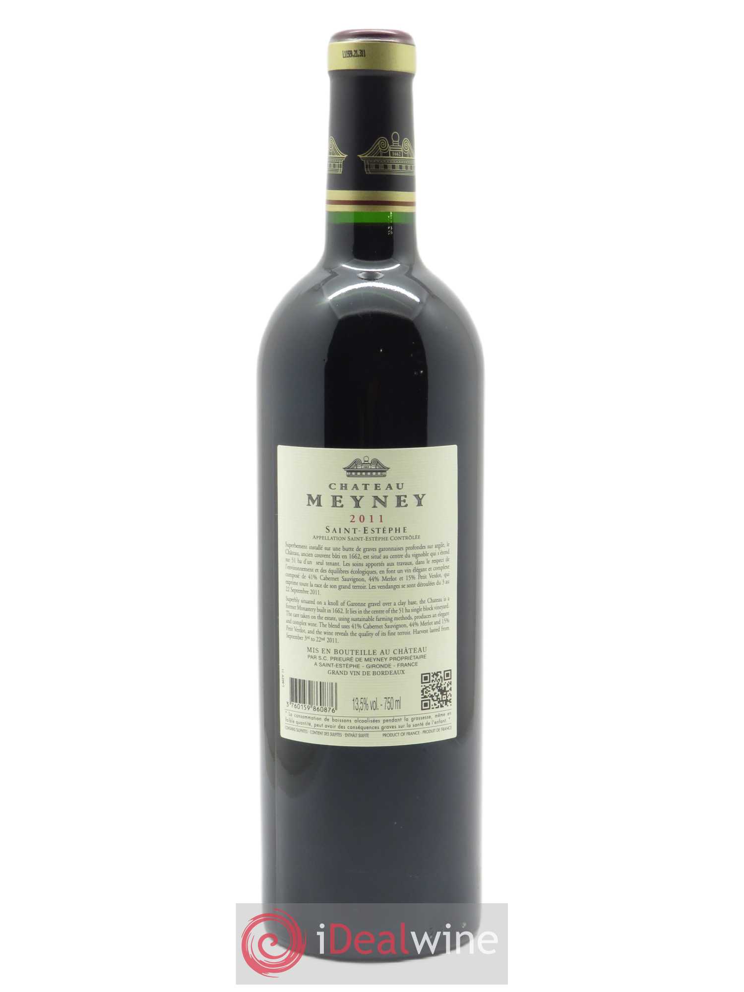 Château Meyney 2011 - Lot de 1 bouteille - 1