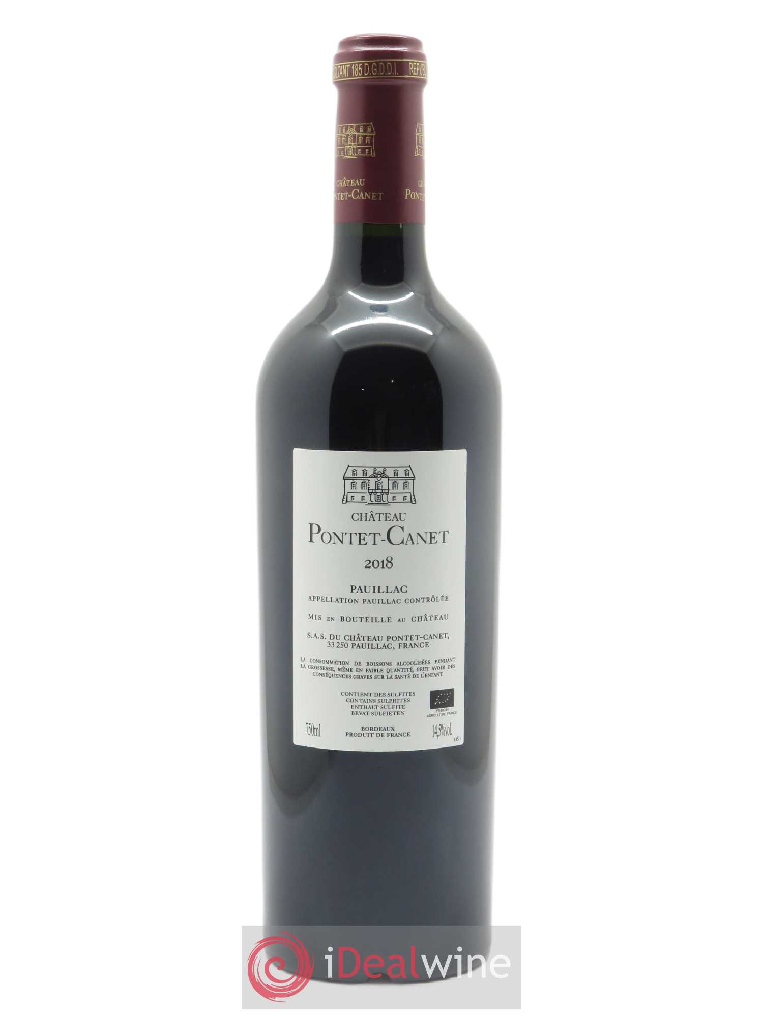 Château Pontet Canet 5ème Grand Cru Classé (CBO à partir 12 bts) 2018 - Lot de 1 bouteille - 1