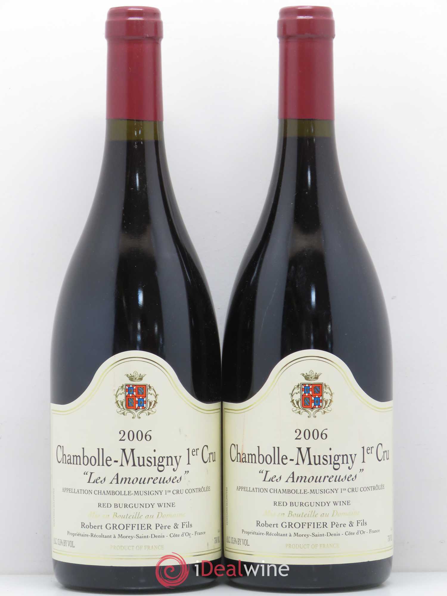 Chambolle-Musigny 1er Cru Les Amoureuses Robert Groffier Père & Fils (Domaine) 2006 - Lot de 2 bouteilles - 0