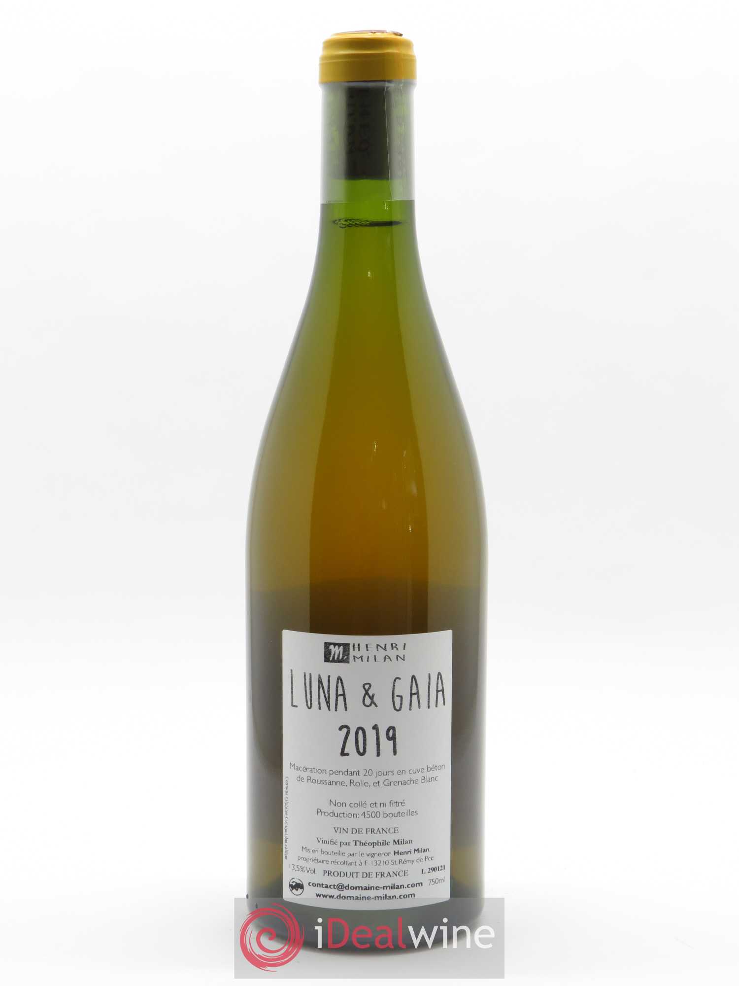 Vin de France Luna & Gaia Henri Milan 2019 - Lot of 1 bottle - 1