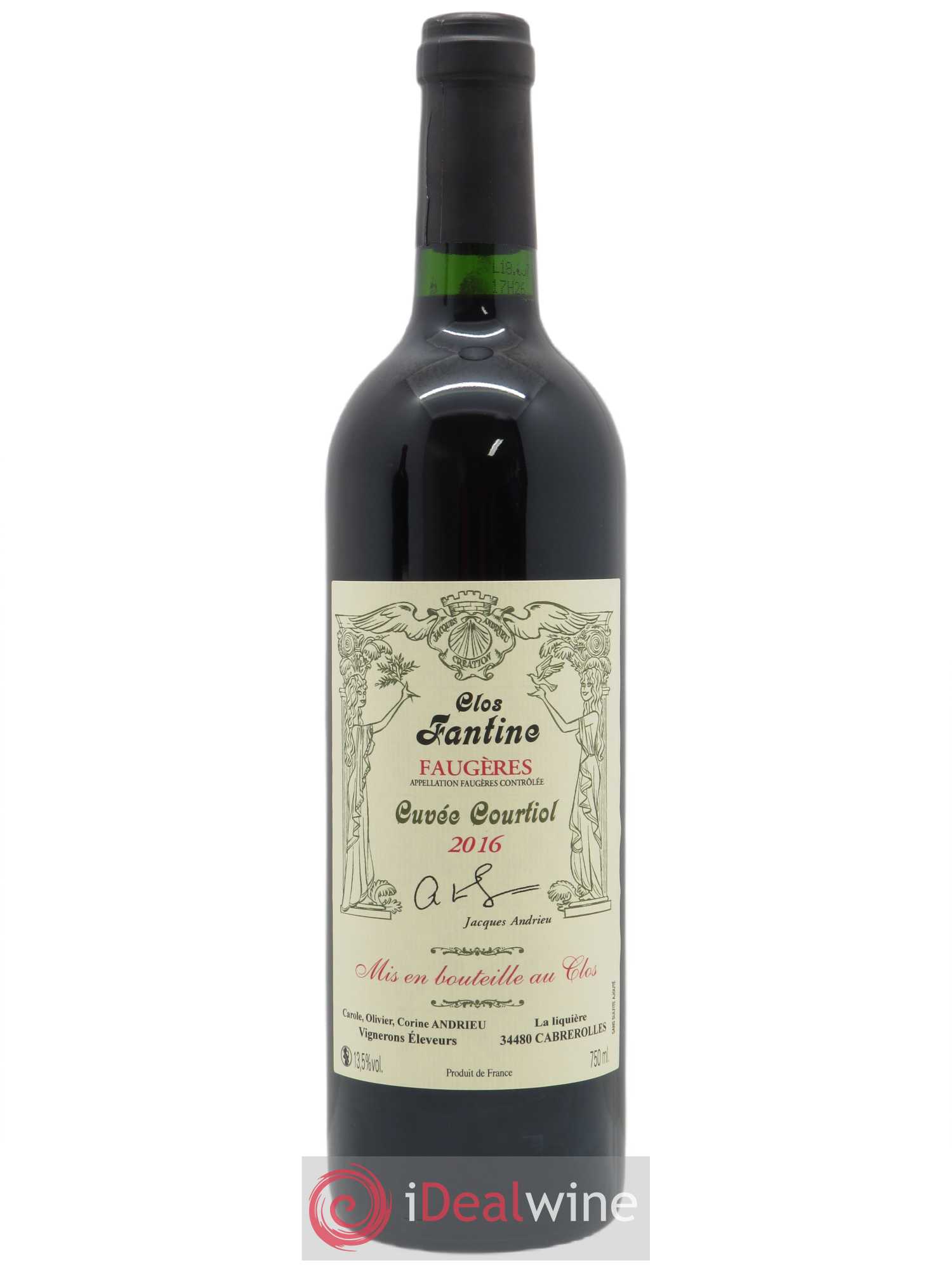 Faugères Clos Fantine Courtiol Famille Andrieu 2016 - Lot de 1 bouteille - 0