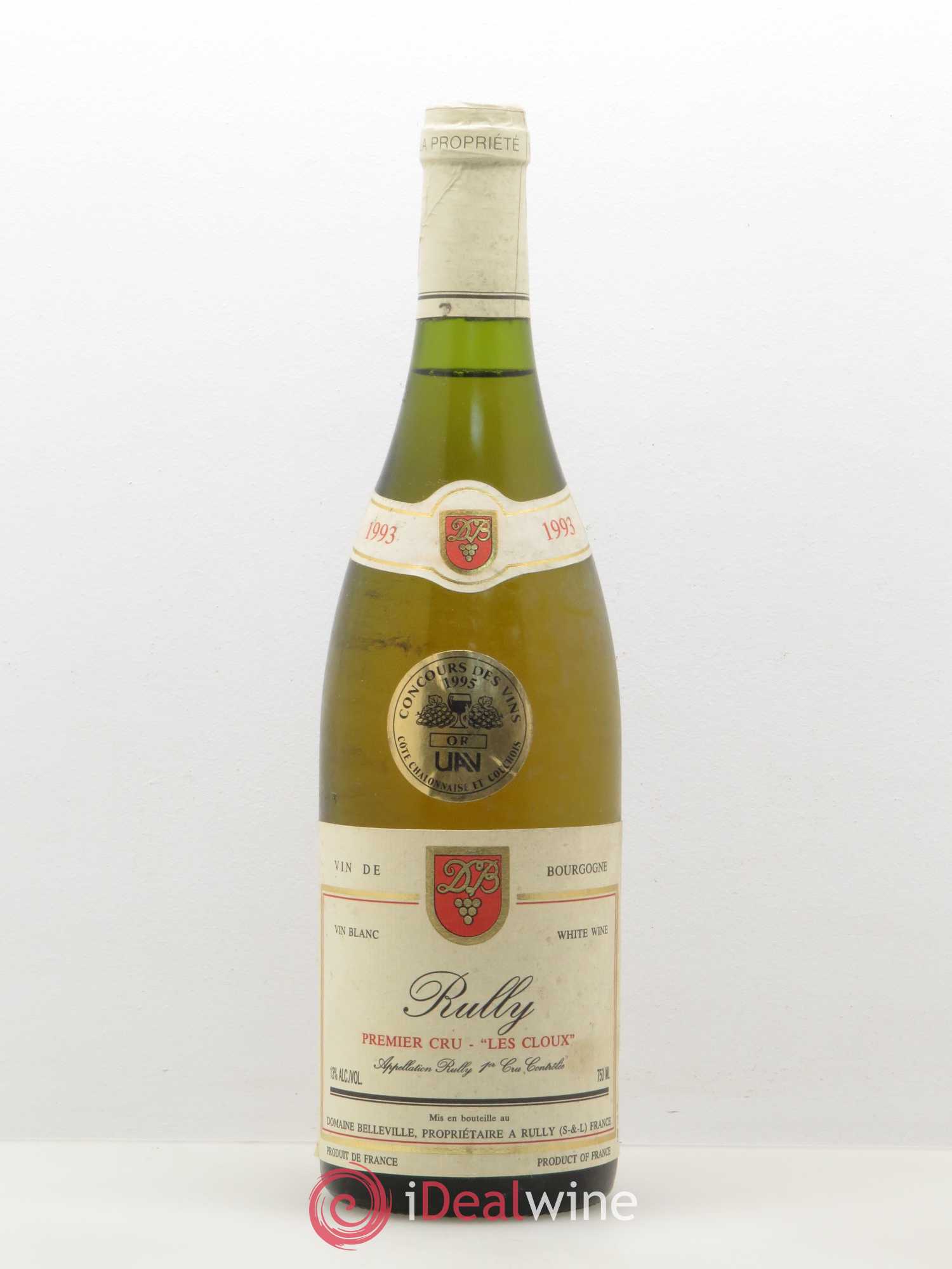 Rully 1er Cru Les Clous Domaine Belleville (sans prix de réserve) 1993 - Lot de 1 bouteille - 0