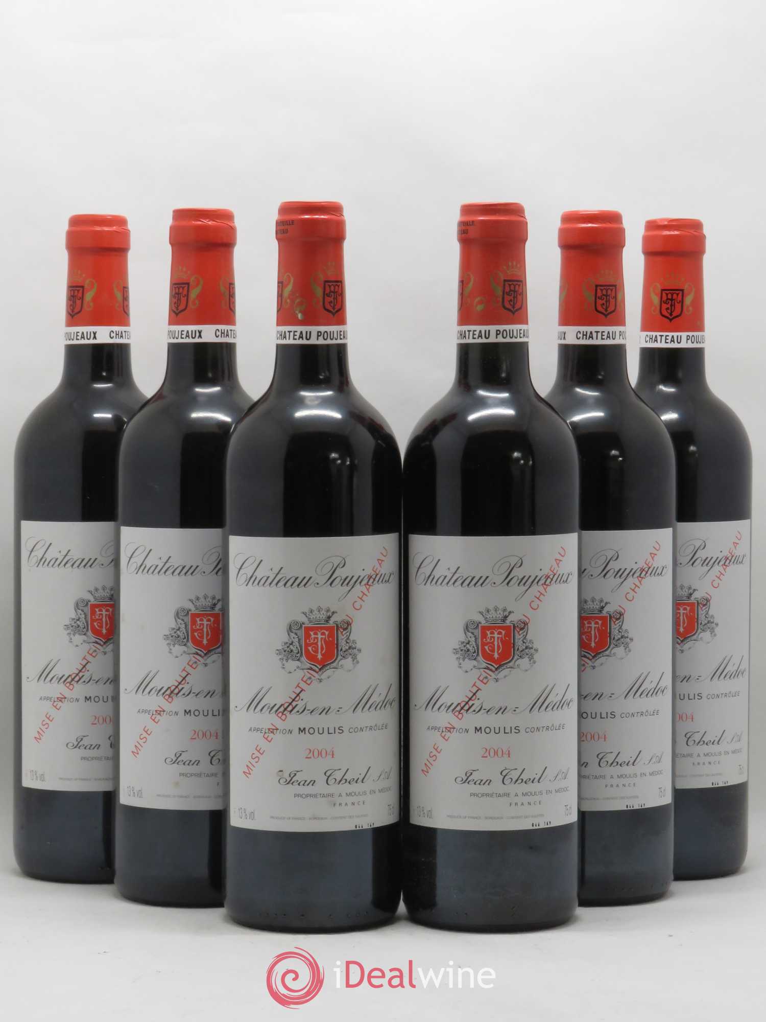 Château Poujeaux 2004 - Lot of 6 bottles - 0