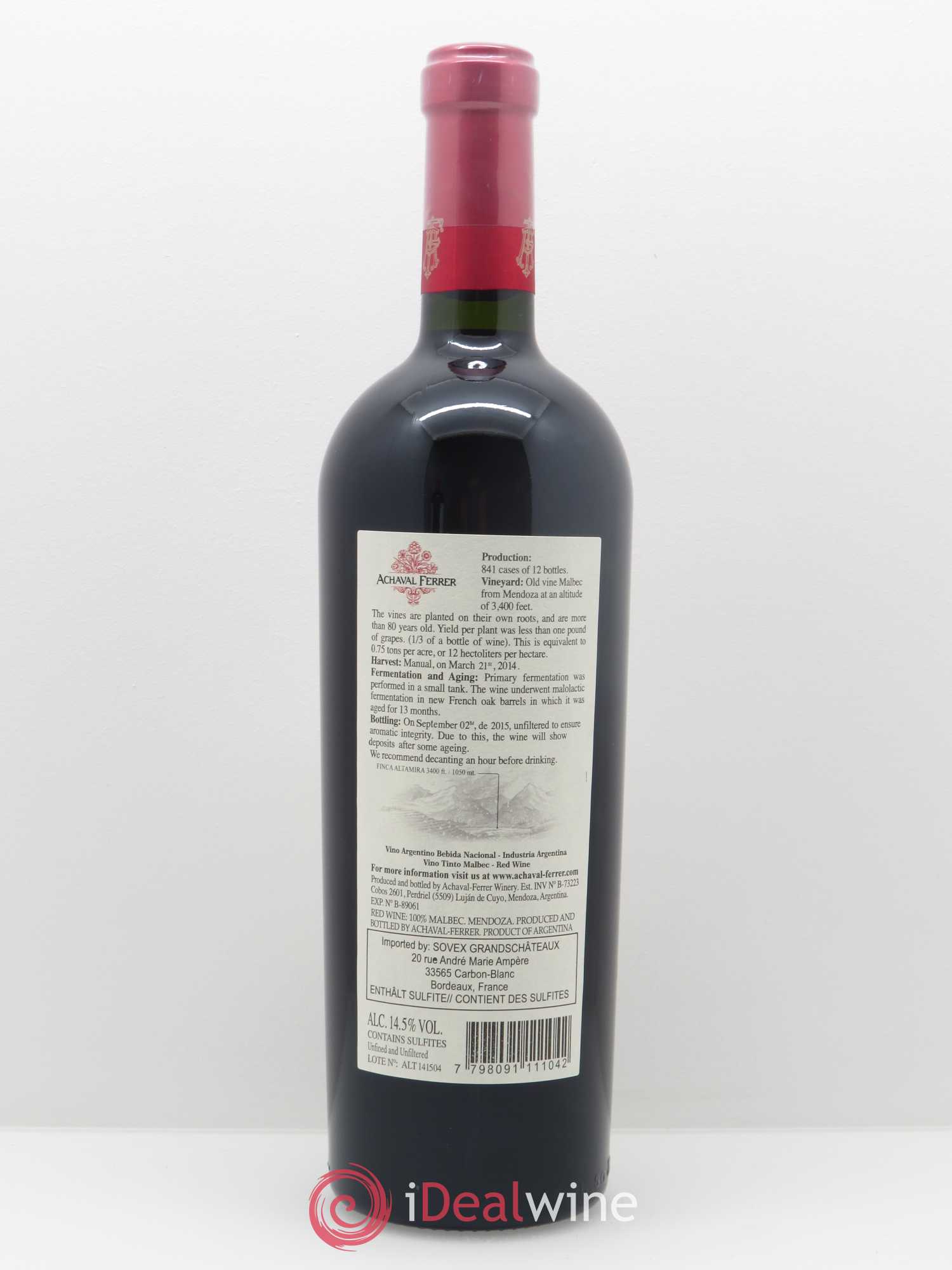 Mendoza Achaval Ferrer  Finca Altamira 2014 - Lot de 1 bouteille - 1