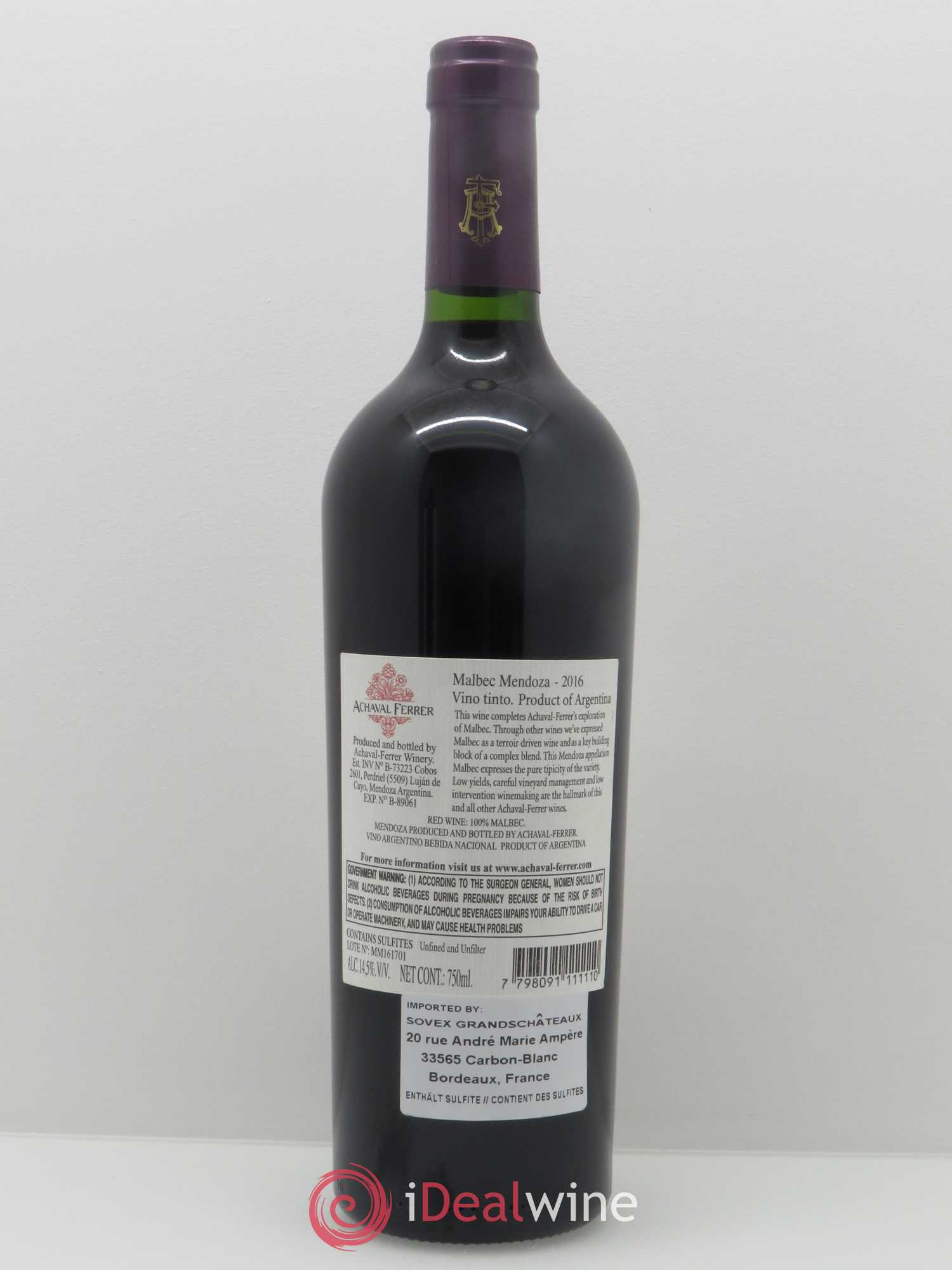 Mendoza Achaval Ferrer  Malbec 2016 - Posten von 1 Flasche - 1