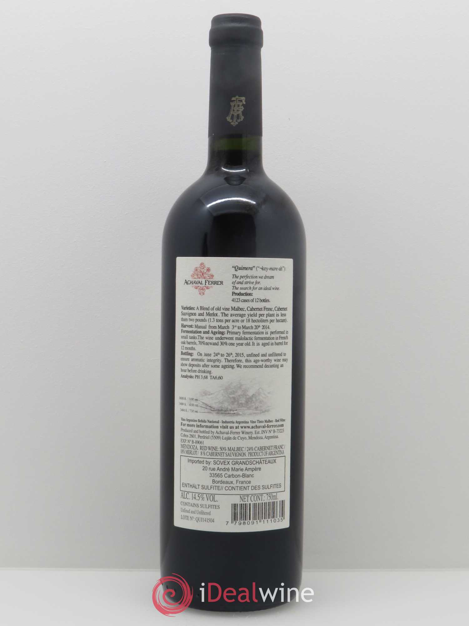 Mendoza Achaval Ferrer  Quimera 2014 - Lot de 1 bouteille - 1