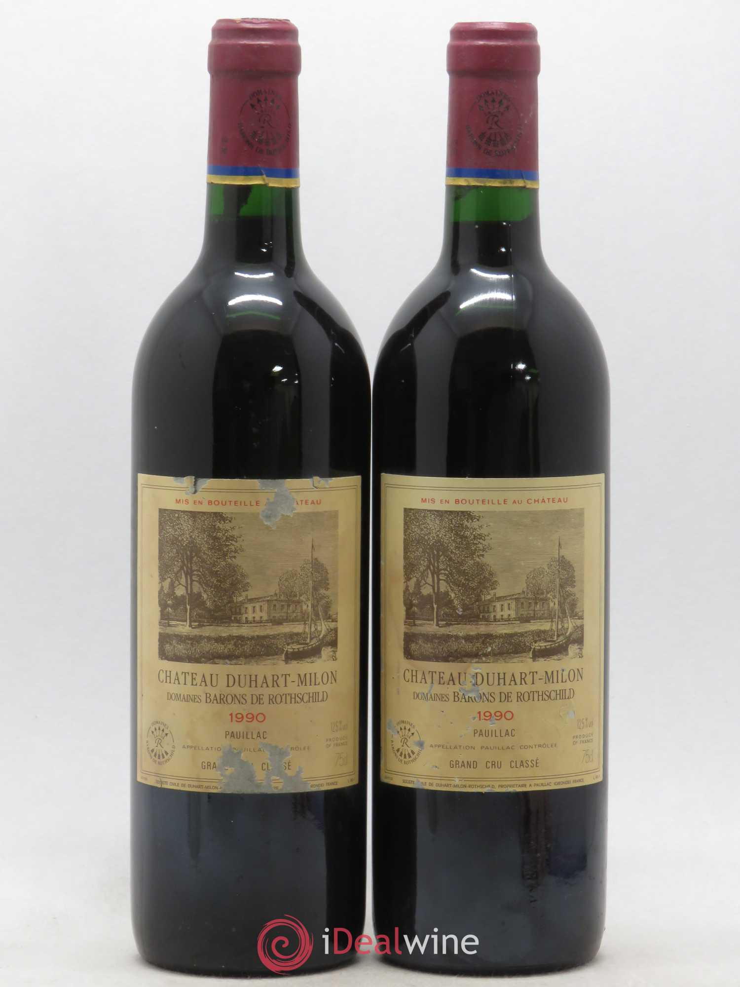 Château Duhart-Milon 4ème Grand Cru Classé 1990 - Lot of 2 bottles - 0