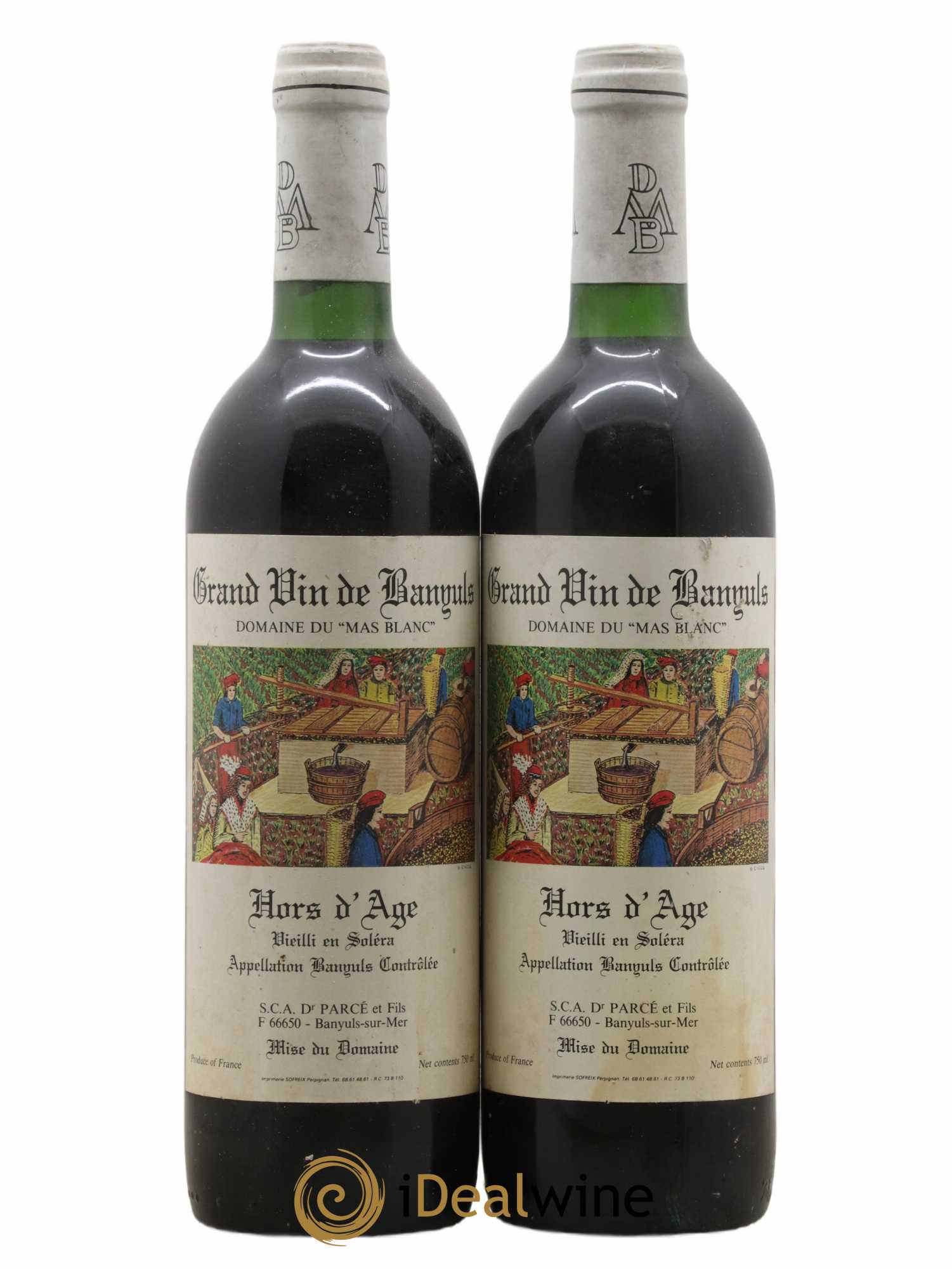 Banyuls Domaine du Mas Blanc Cuvée Hors d'âge - Lot de 2 bouteilles - 0