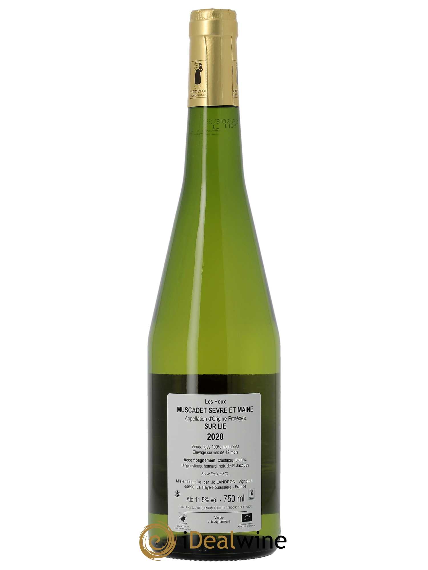 Muscadet-Sèvre-et-Maine Les Houx Jo Landron 2020 - Lot de 1 bouteille - 1