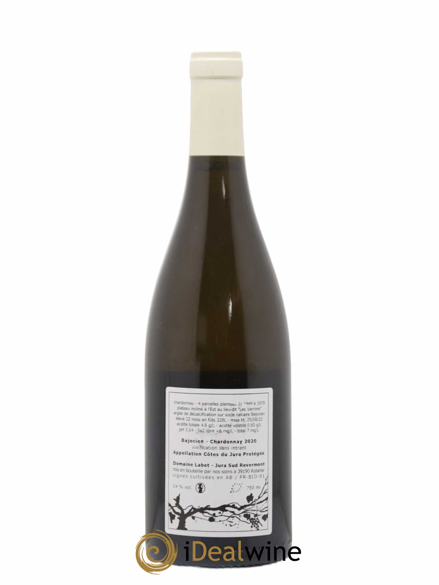 Côtes du Jura Chardonnay Bajocien Romain - Julien  - Charline Labet 2019 - Lot de 1 bouteille - 1