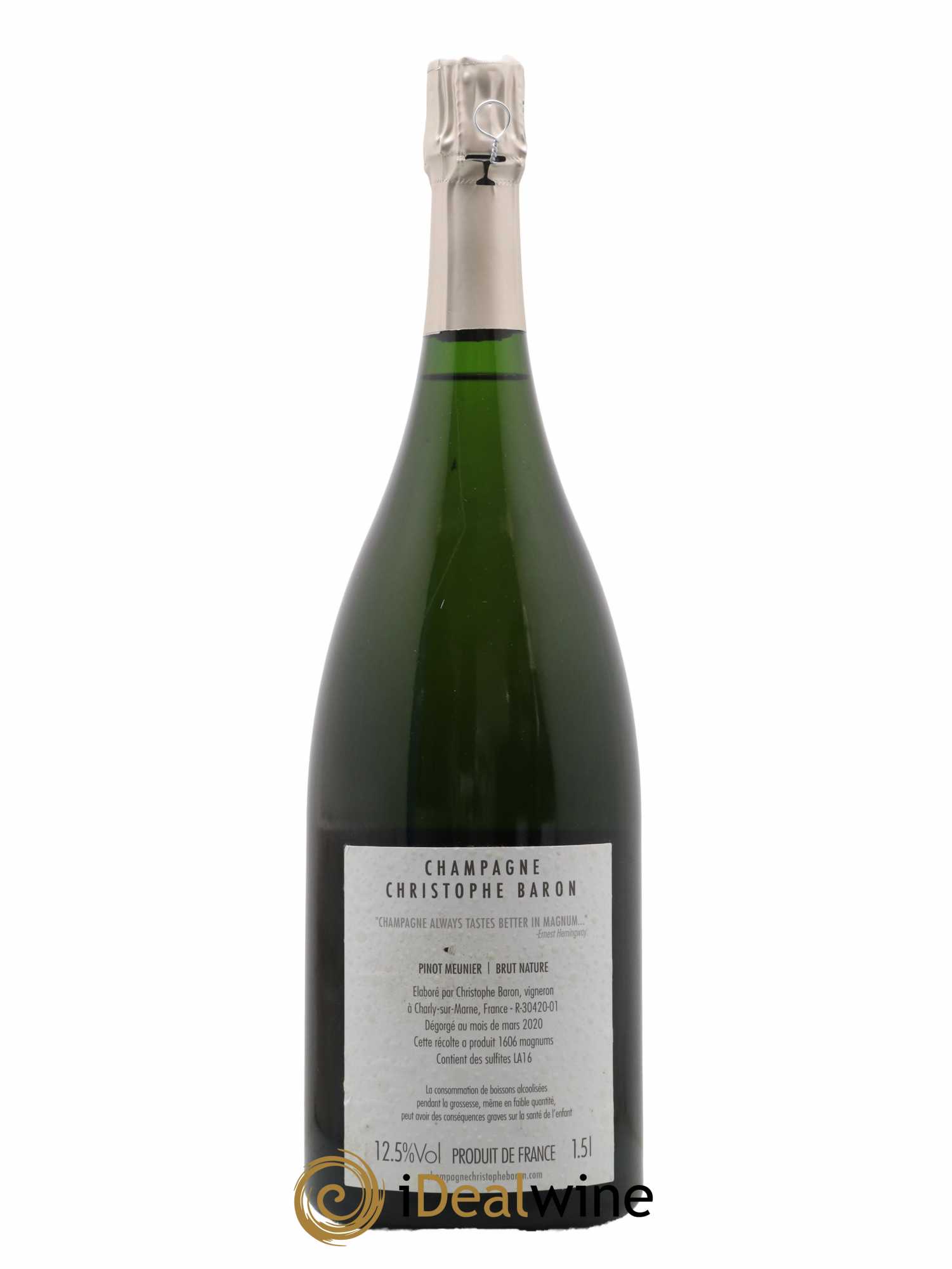 Champagne Les Allouettes Christophe Baron 2016 - Lot de 1 magnum - 1