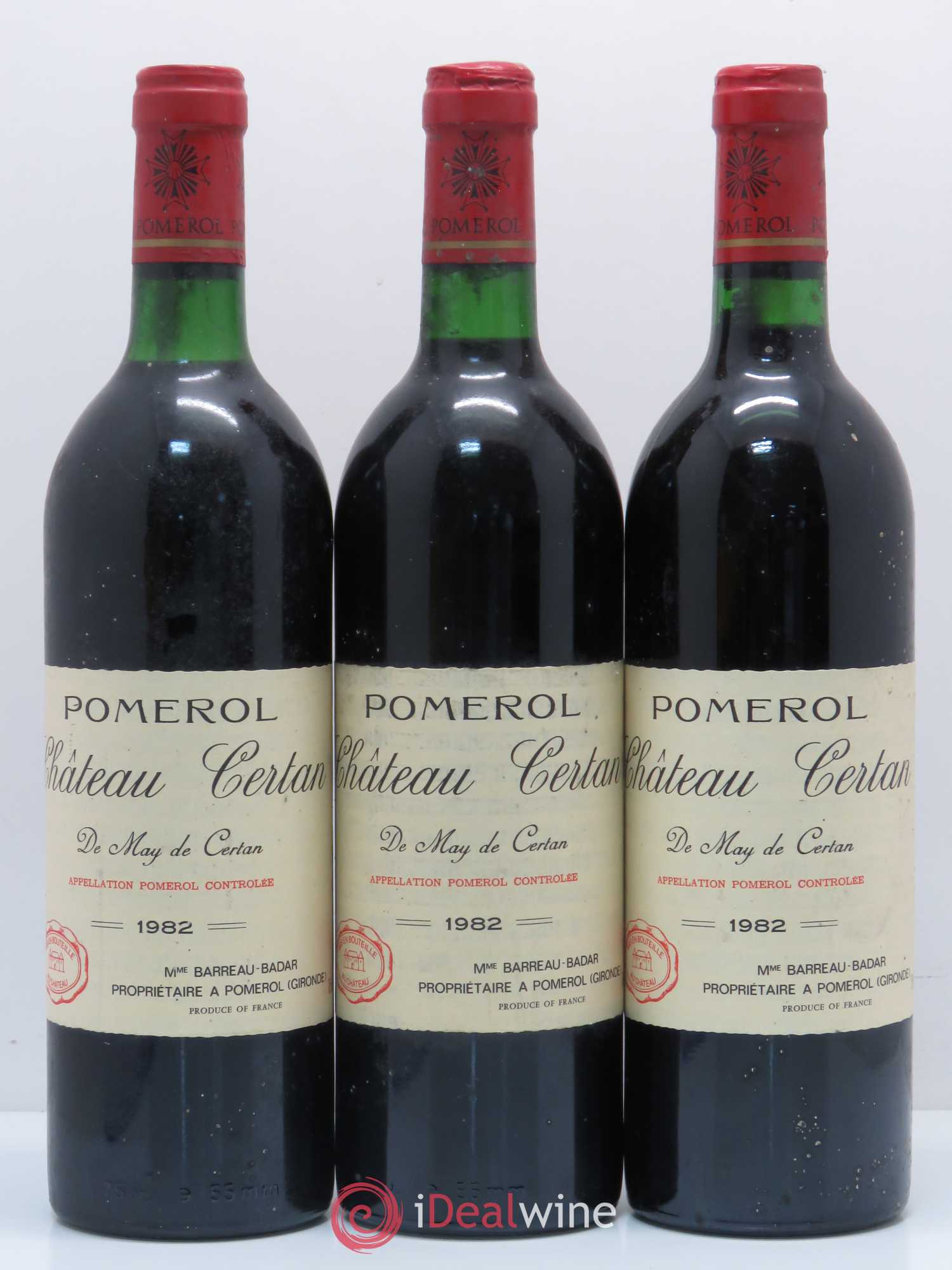 Château Certan de May 1982 - Lot de 3 bouteilles - 0