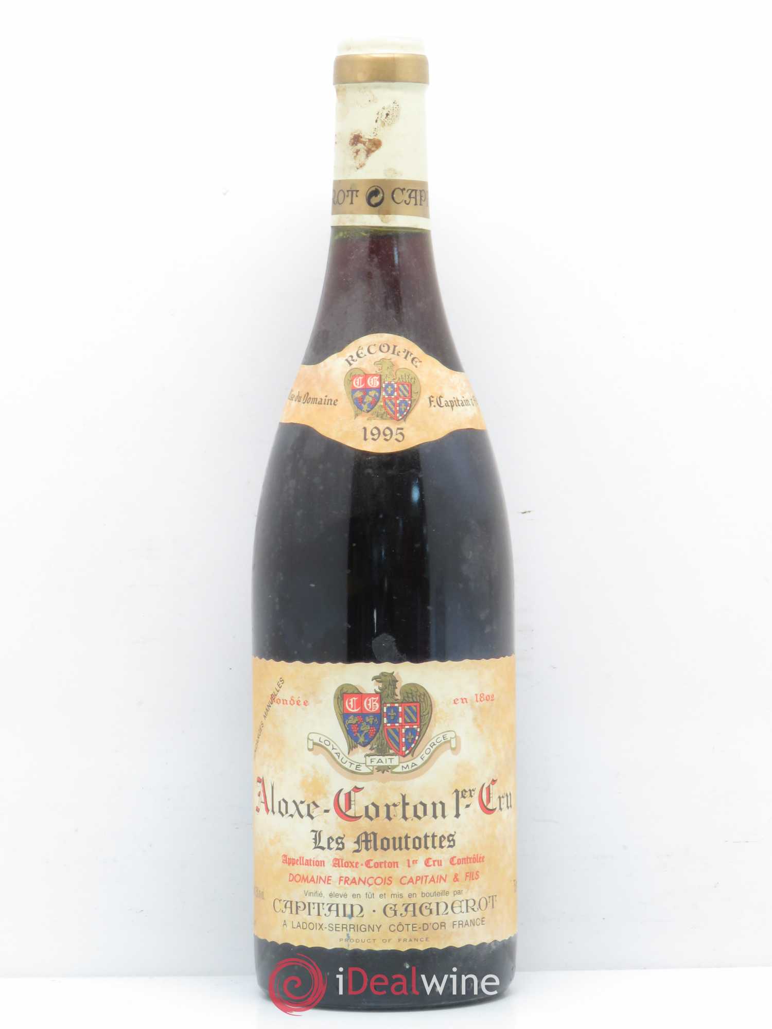 Aloxe-Corton 1er Cru Les Moutottes Capitain Gagnerot 1995 - Lot de 1 bouteille - 0