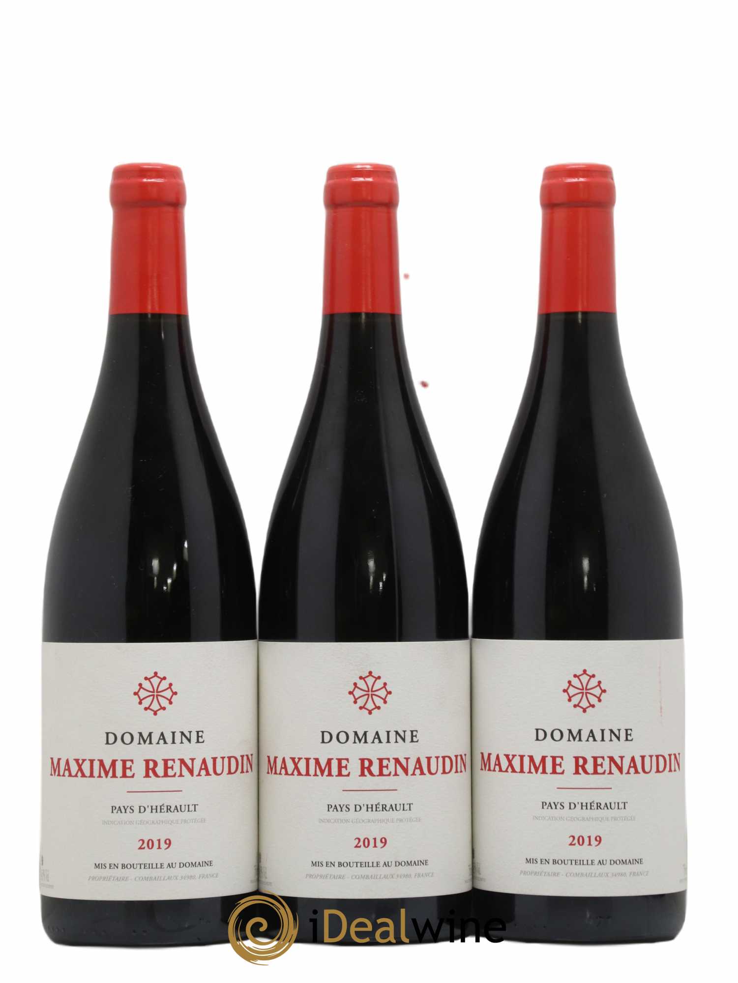 IGP Pays d'Hérault Maxime Renaudin  (no reserve) 2019 - Lot of 3 bottles - 0