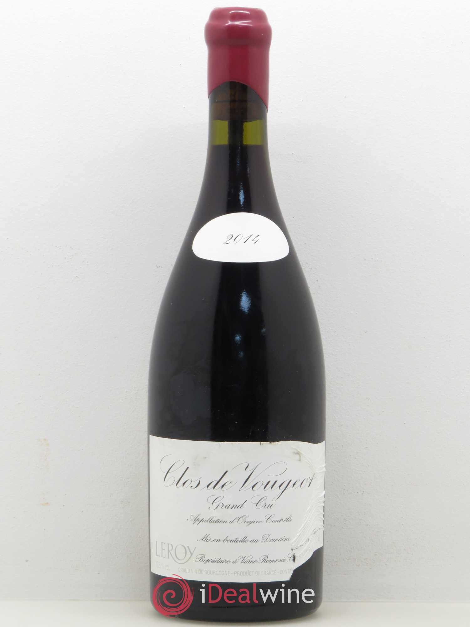 Clos de Vougeot Grand Cru Leroy (Domaine) 2014 - Lot of 1 bottle - 0