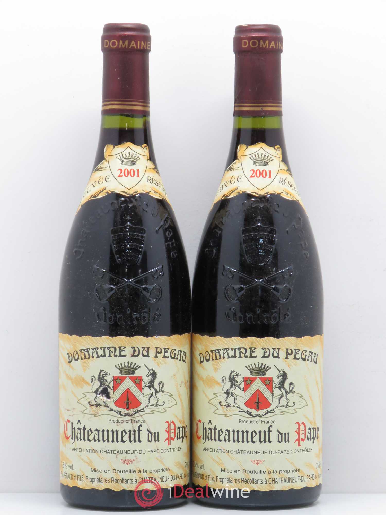 Châteauneuf-du-Pape Domaine du Pégau Cuvée Réservée Paul et Laurence Féraud  (no reserve) 2001 - Lot of 2 bottles - 0