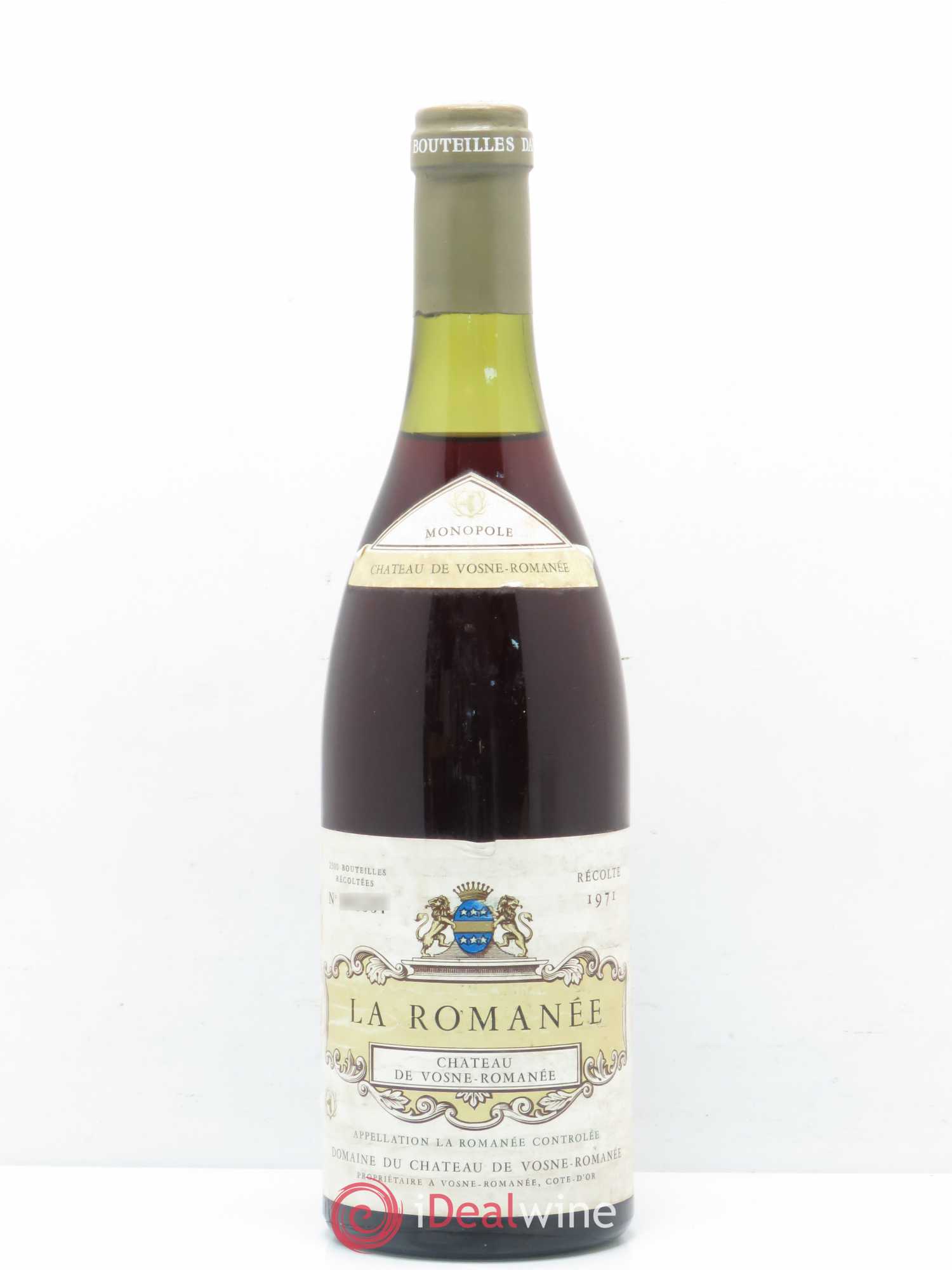 Bourgogne La Romanée Grand Cru Château de Vosne Romanée 1971 - Lot de 1 bouteille - 0