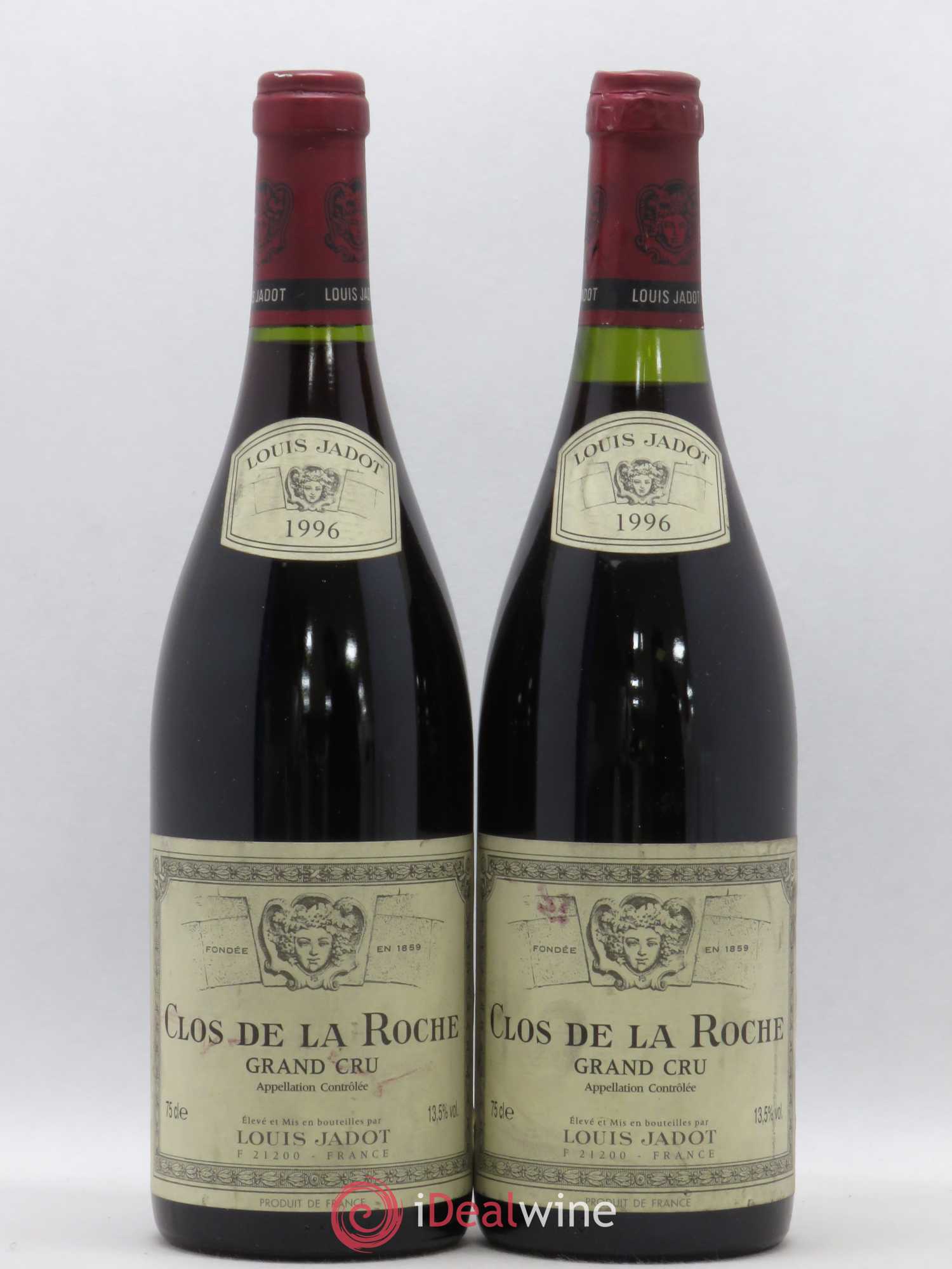 Clos de la Roche Grand Cru Maison Louis Jadot 1996 - Lot de 2 bouteilles - 0