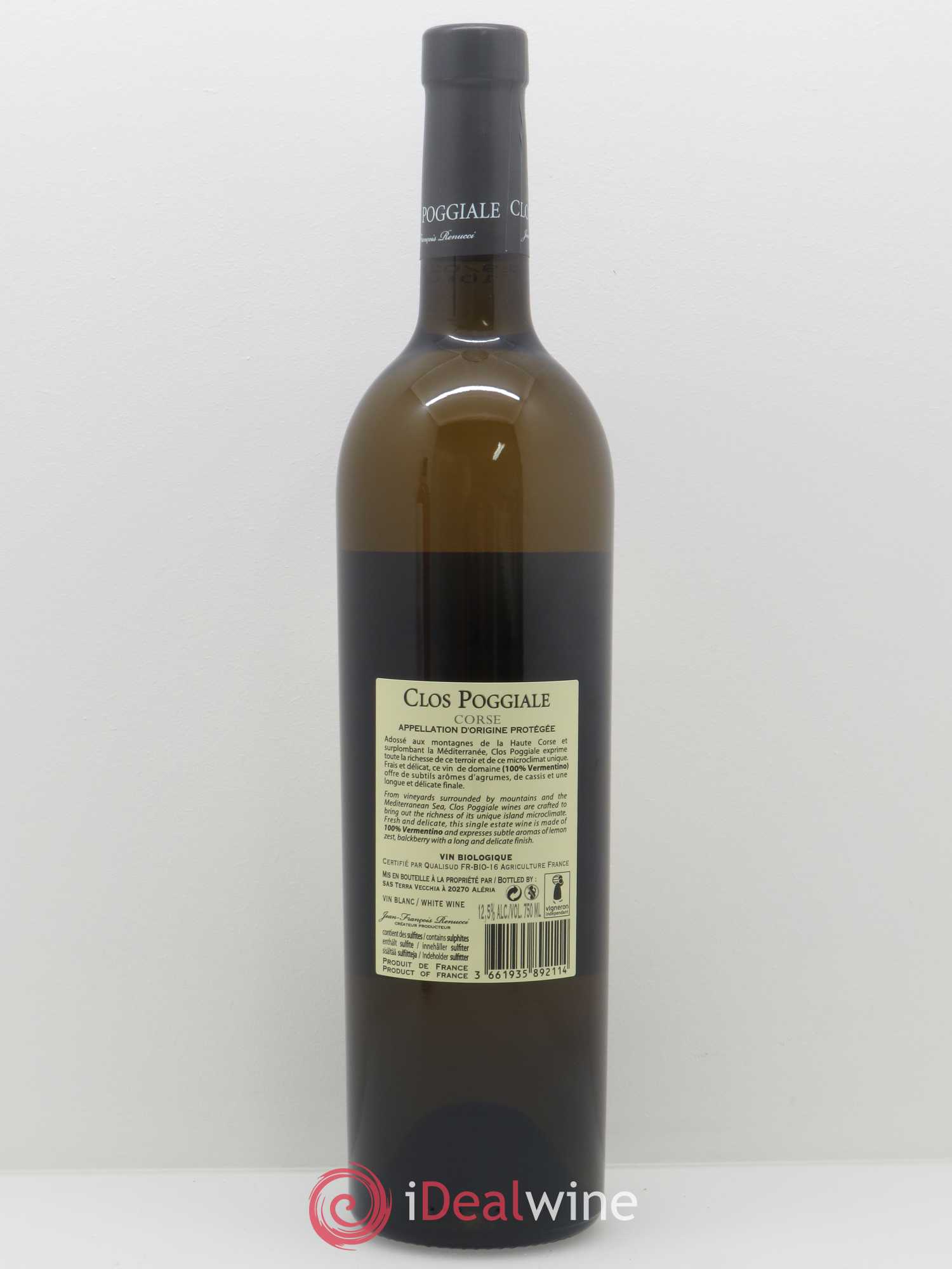 Vin de Corse Clos Poggiale Jean-François Renucci 2018 - Lot de 1 bouteille - 1