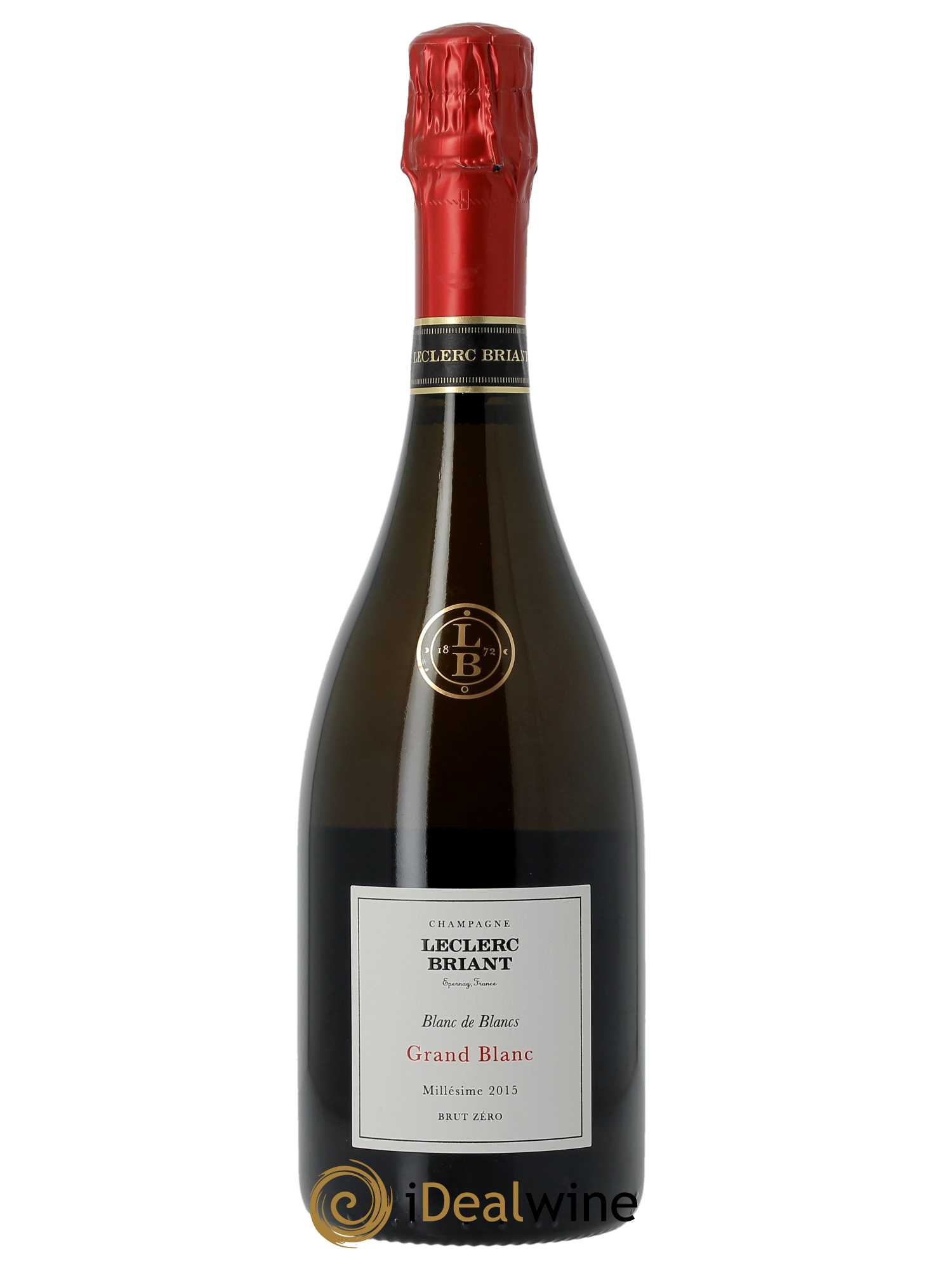 Grand blanc Blanc de Blancs Grand Cru Brut Nature Leclerc Briant 2015 - Lot de 1 bouteille - 0