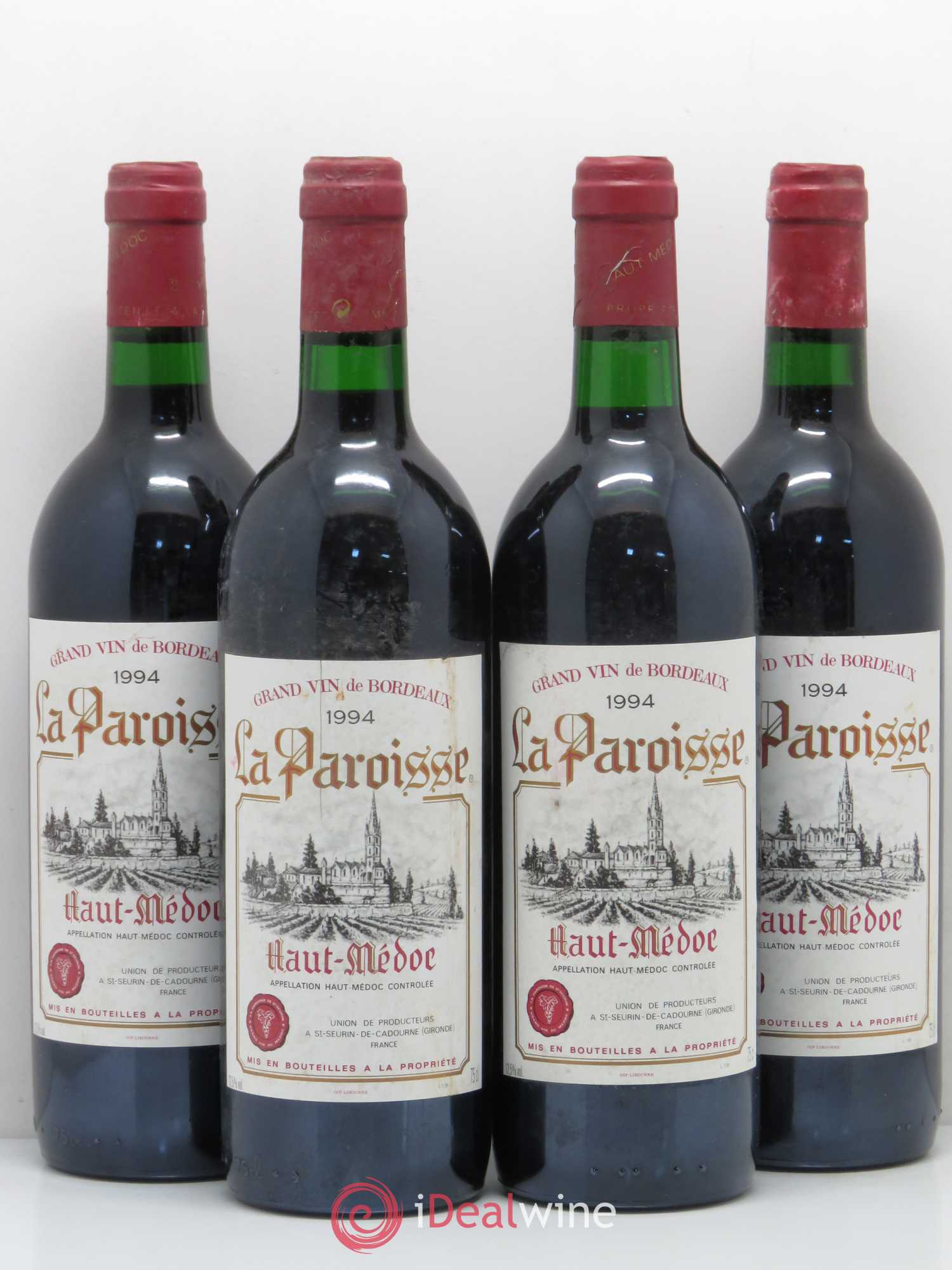 Bordeaux Haut-Medoc La Paroisse (sans prix de réserve) 1994 - Lot de 4 bouteilles - 0