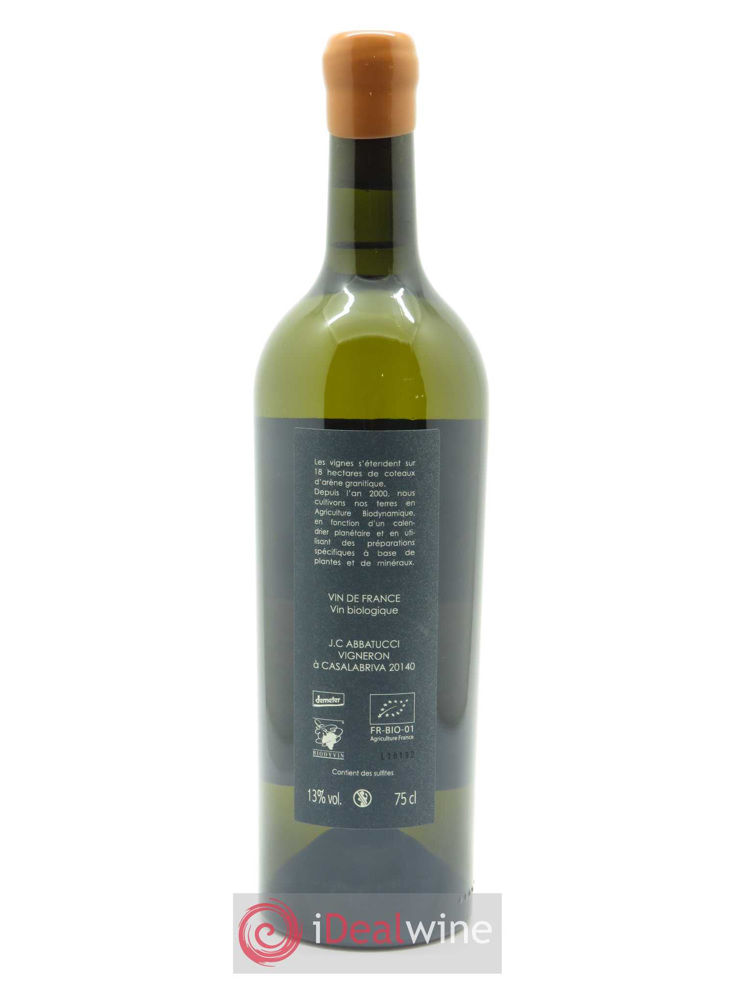 Vin de France Diplomate d'Empire Comte Abbatucci (Domaine) 2018 - Lot de 1 bouteille - 1