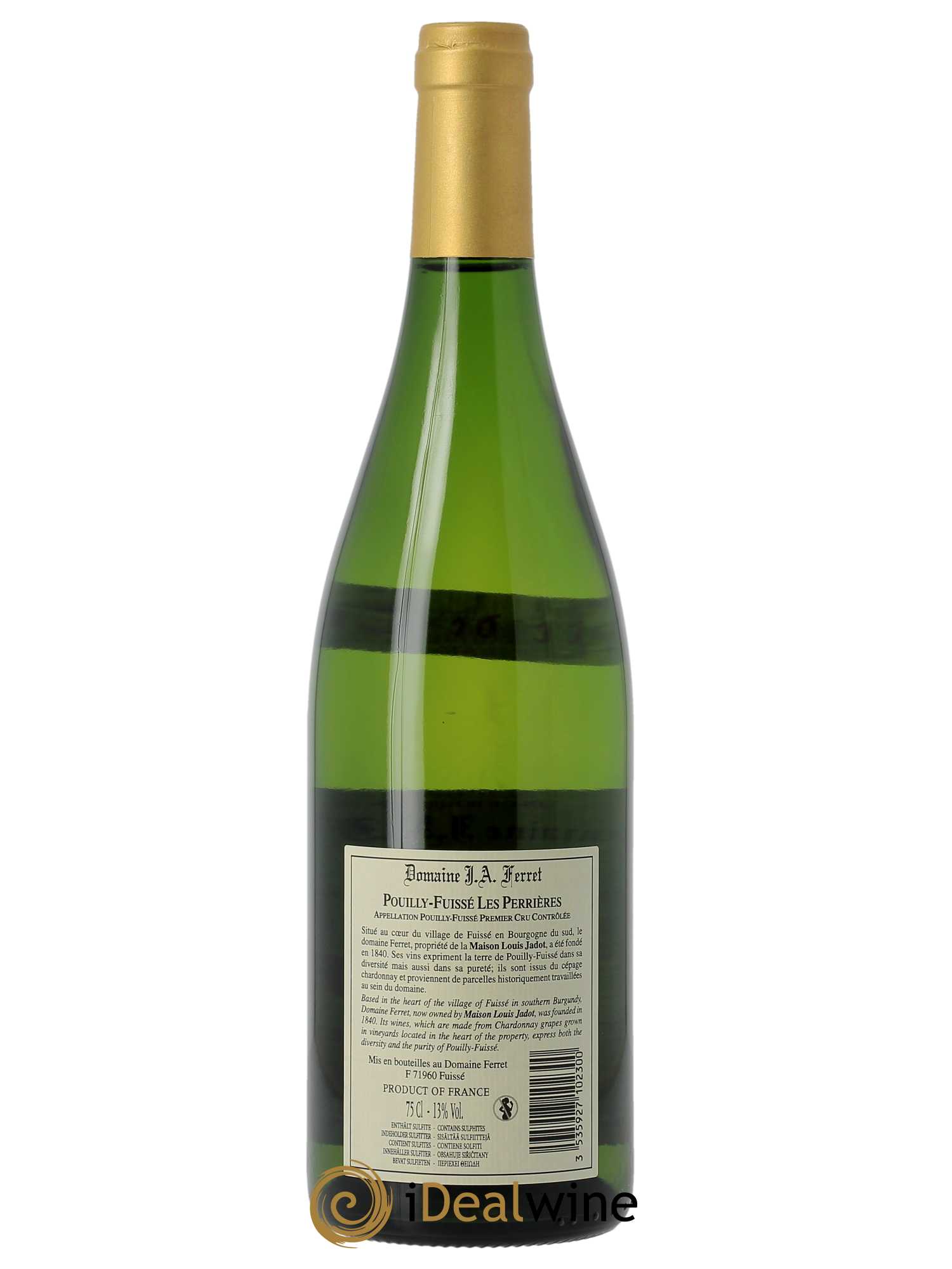 Pouilly-Fuissé Tête de Cru Les Perrières J.A. Ferret (Domaine) 2021 - Lot de 1 bouteille - 1