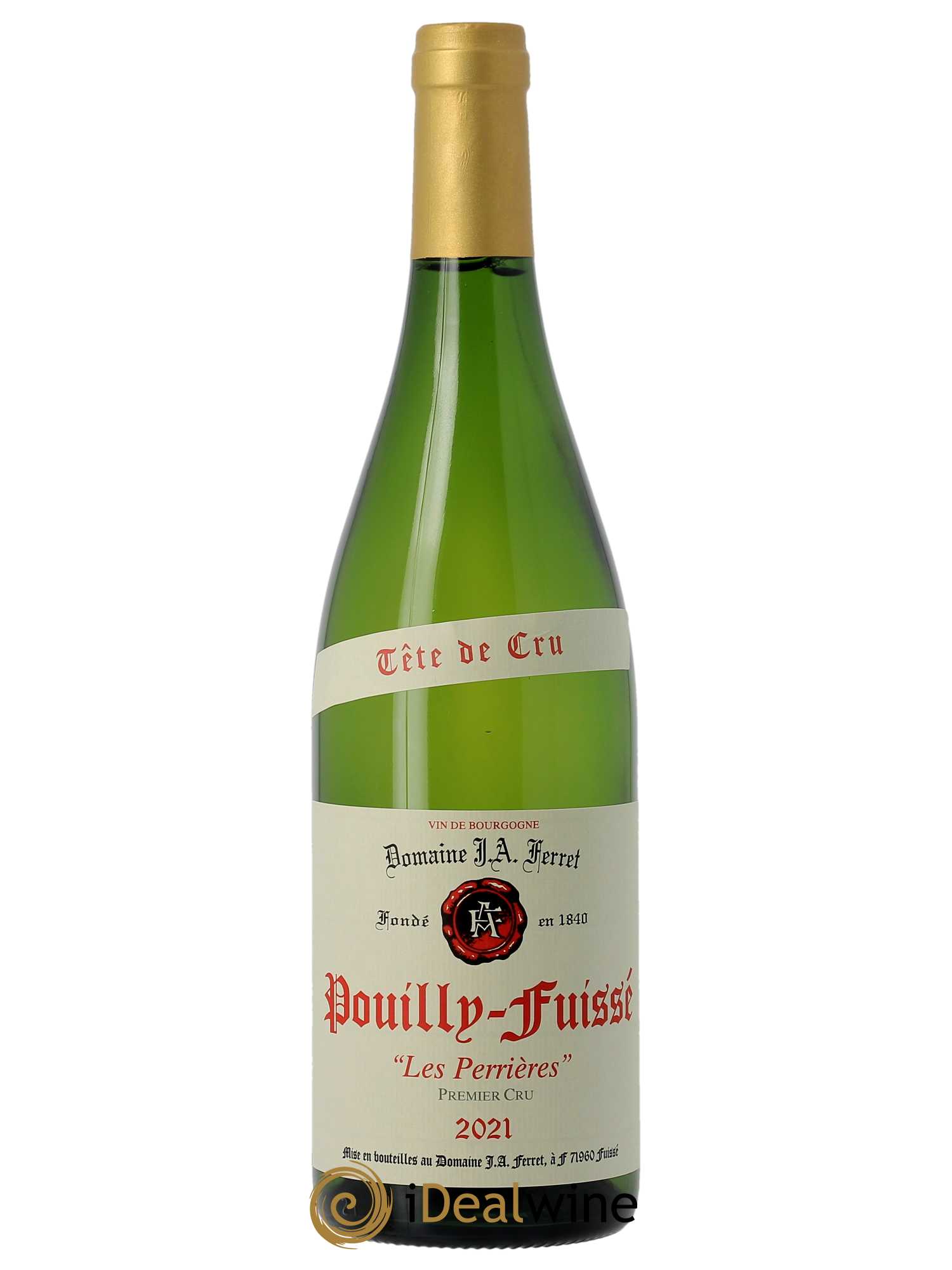 Pouilly-Fuissé Tête de Cru Les Perrières J.A. Ferret (Domaine) 2021 - Lot de 1 bouteille - 0