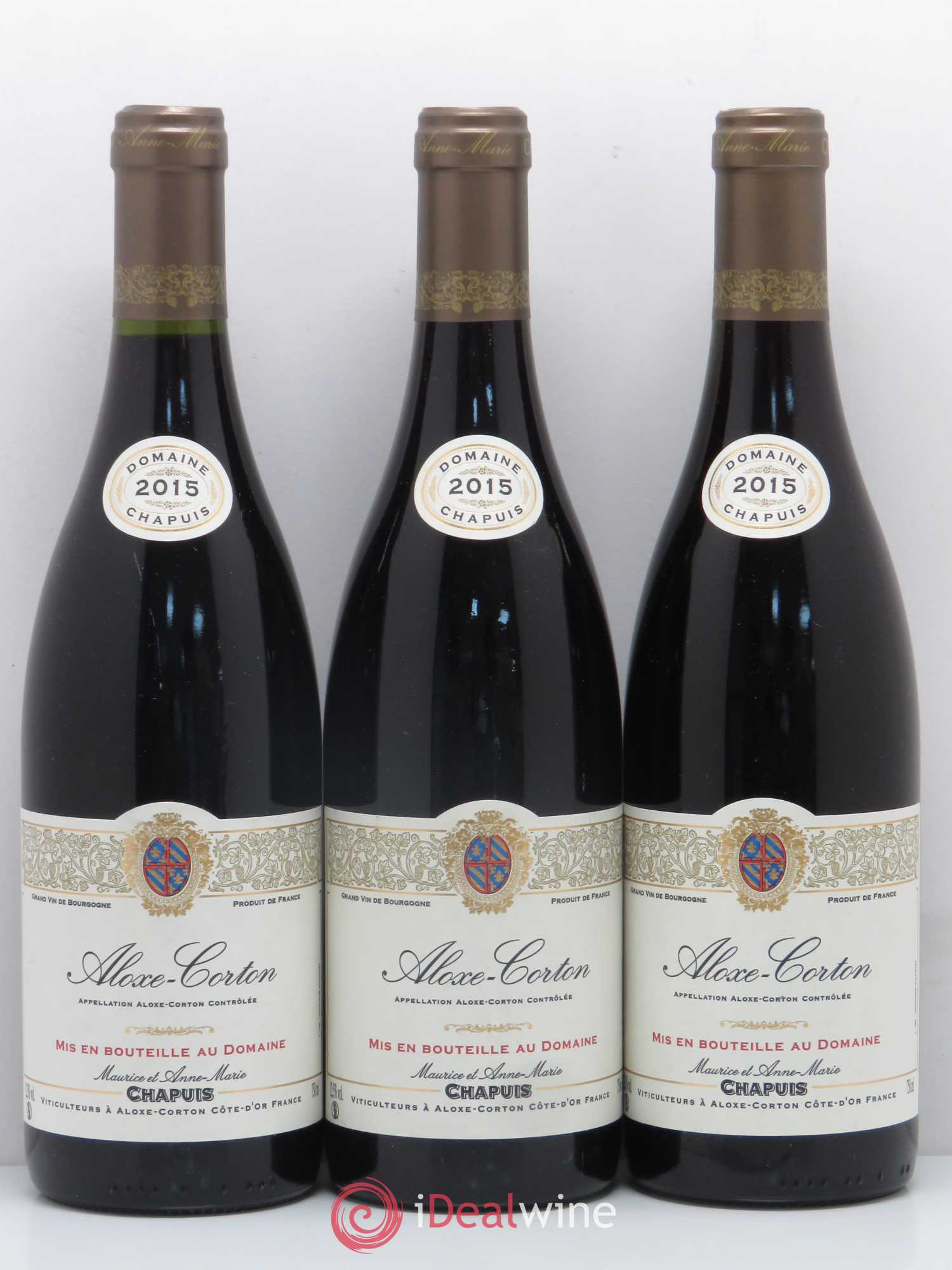 Aloxe-Corton Domaine Maurice Chapuis 2015 - Lot de 3 bouteilles - 0