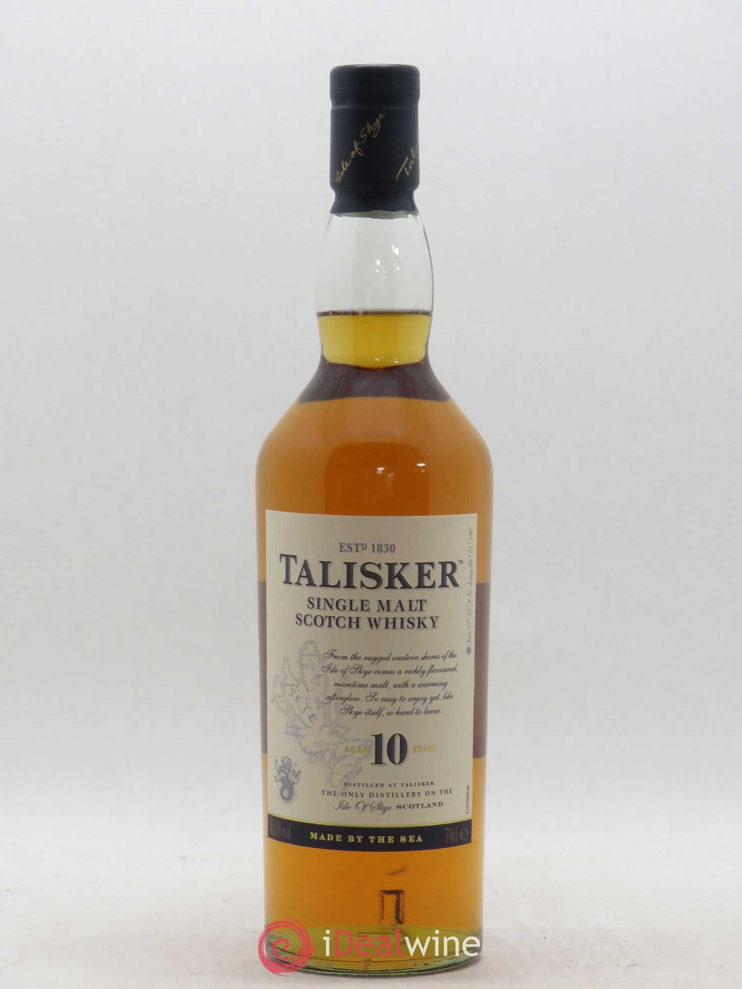 Whisky Talisker Single Malt Scotch Aged 10 Years - Lot de 1 bouteille - 0