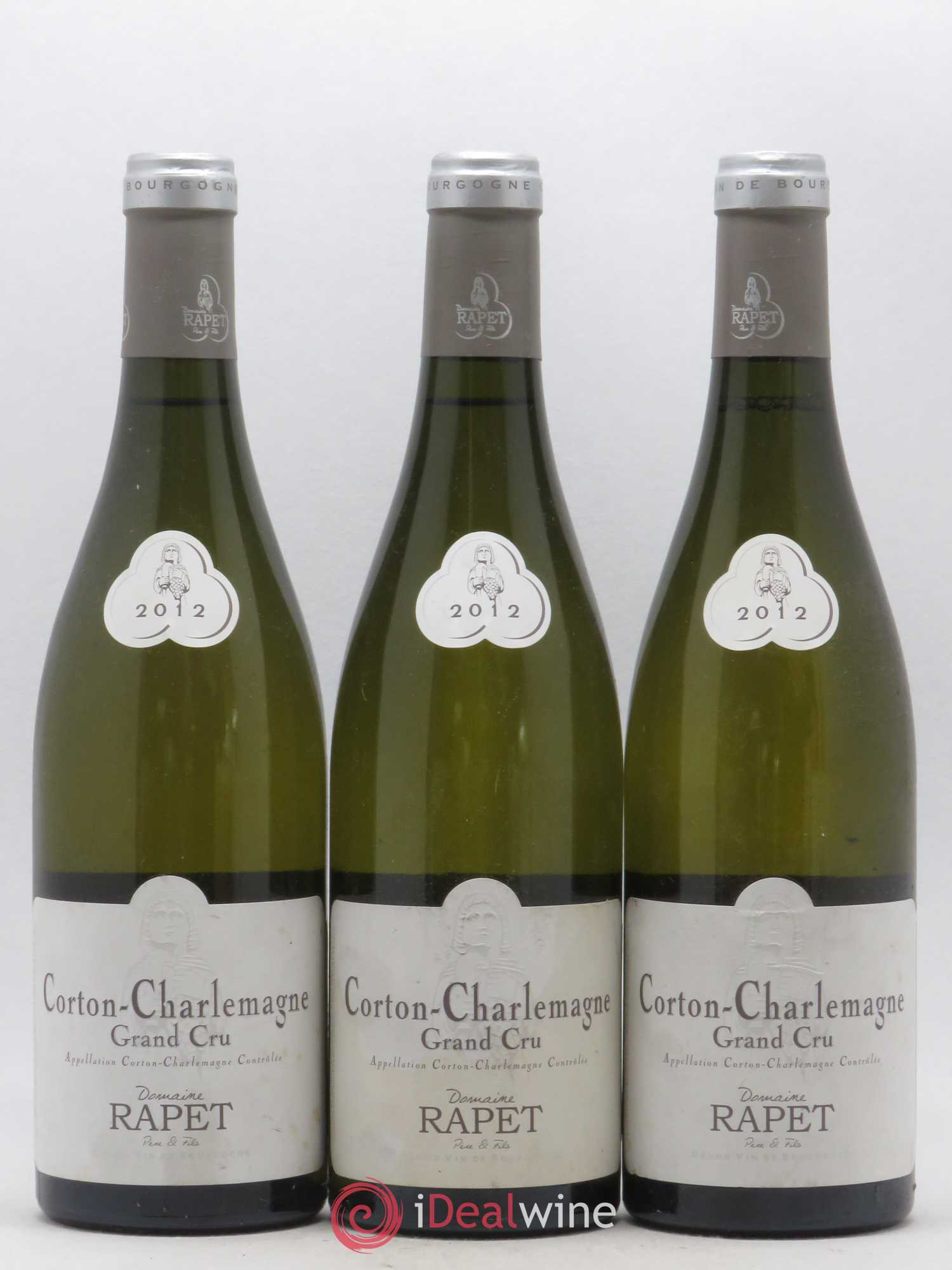 Corton-Charlemagne Grand Cru Rapet Père & Fils 2012 - Lot of 3 bottles - 0