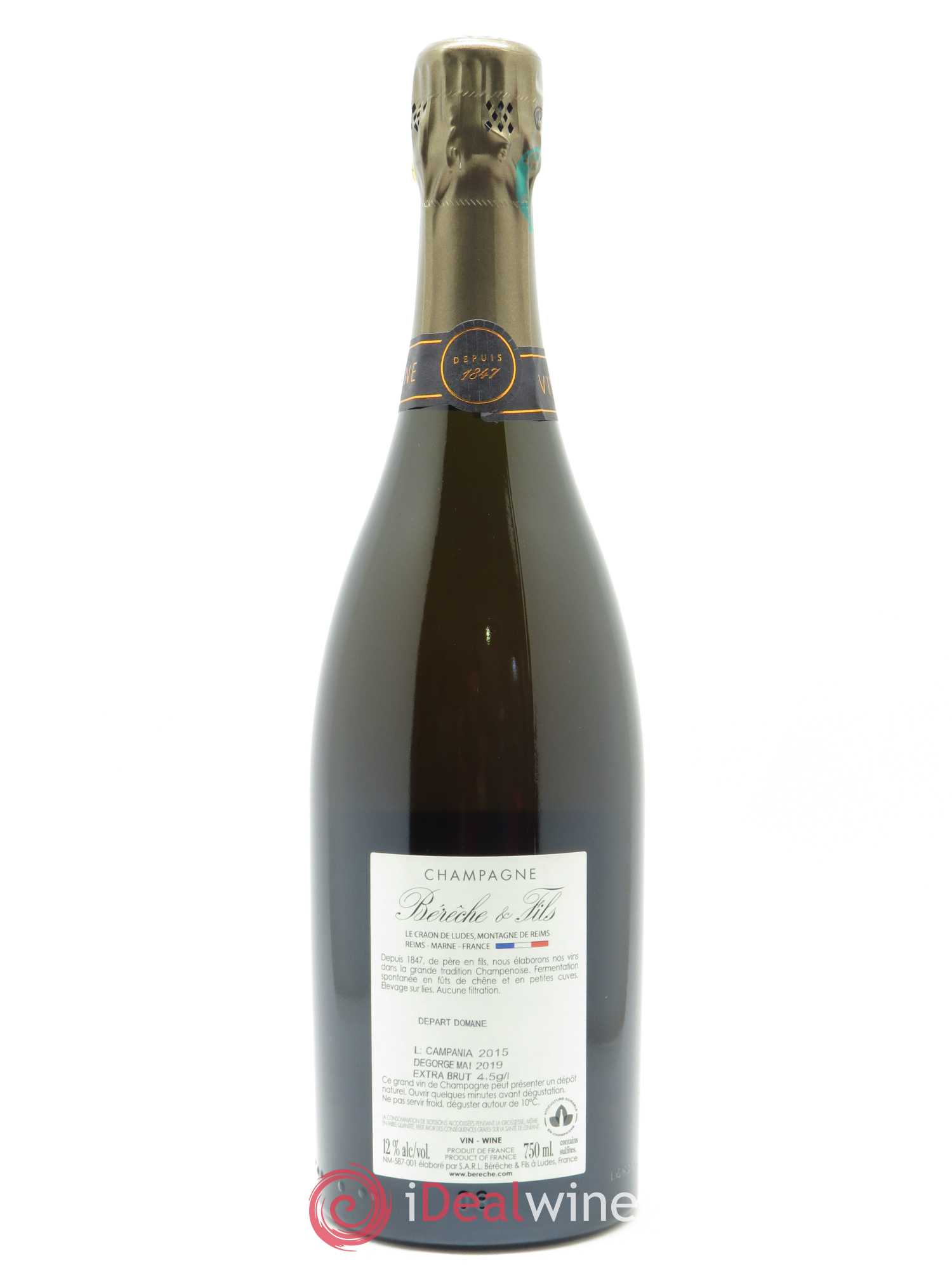 Campania Remensis Extra-Brut Bérêche et Fils 2015 - Lot of 1 bottle - 1