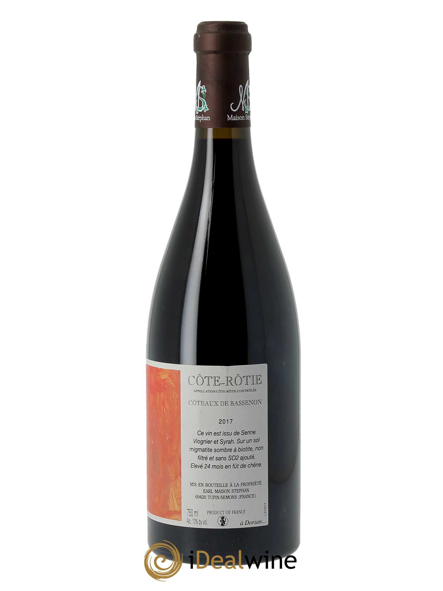 Côte-Rôtie Coteaux de Bassenon Jean-Michel Stephan 2017 - Lotto di 1 bottiglia - 1