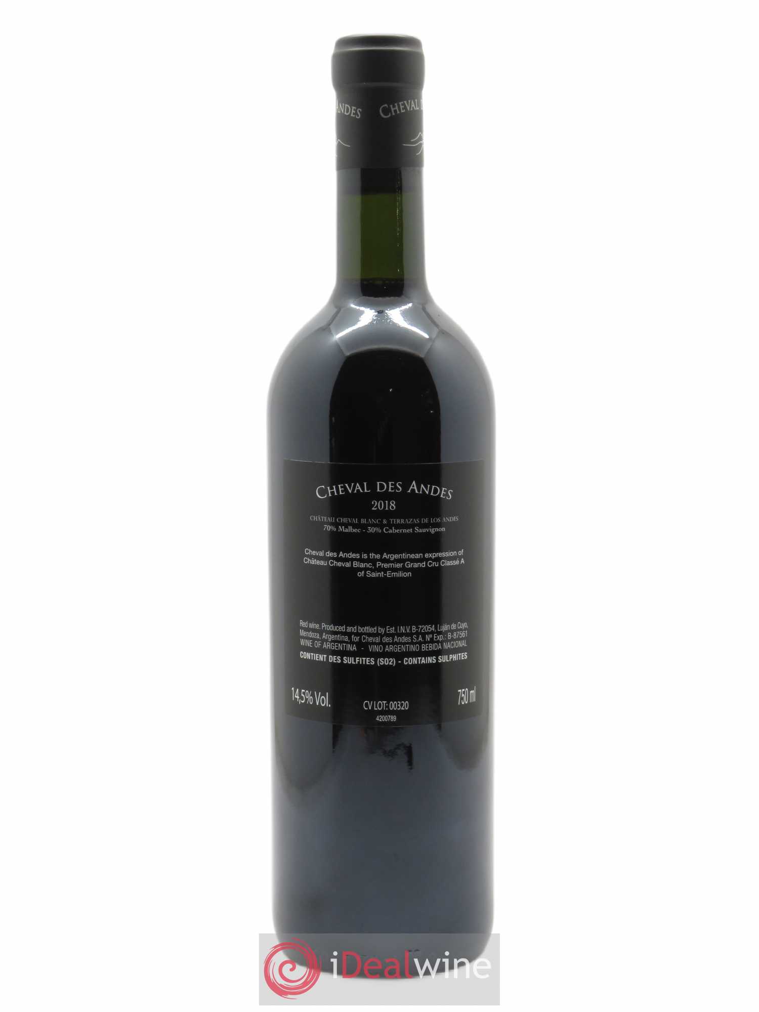 Mendoza Cheval des Andes (Original-holzkiste ab 6 bts) 2018 - Posten von 1 Flasche - 1