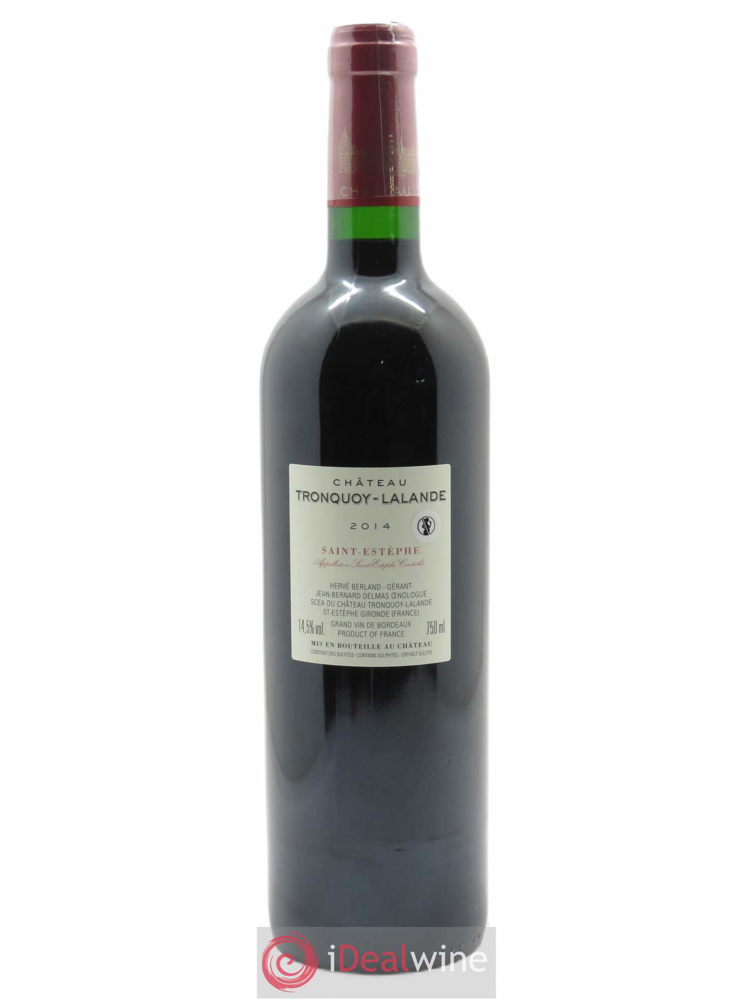 Château Tronquoy Lalande 2014 - Lot de 1 bouteille - 1