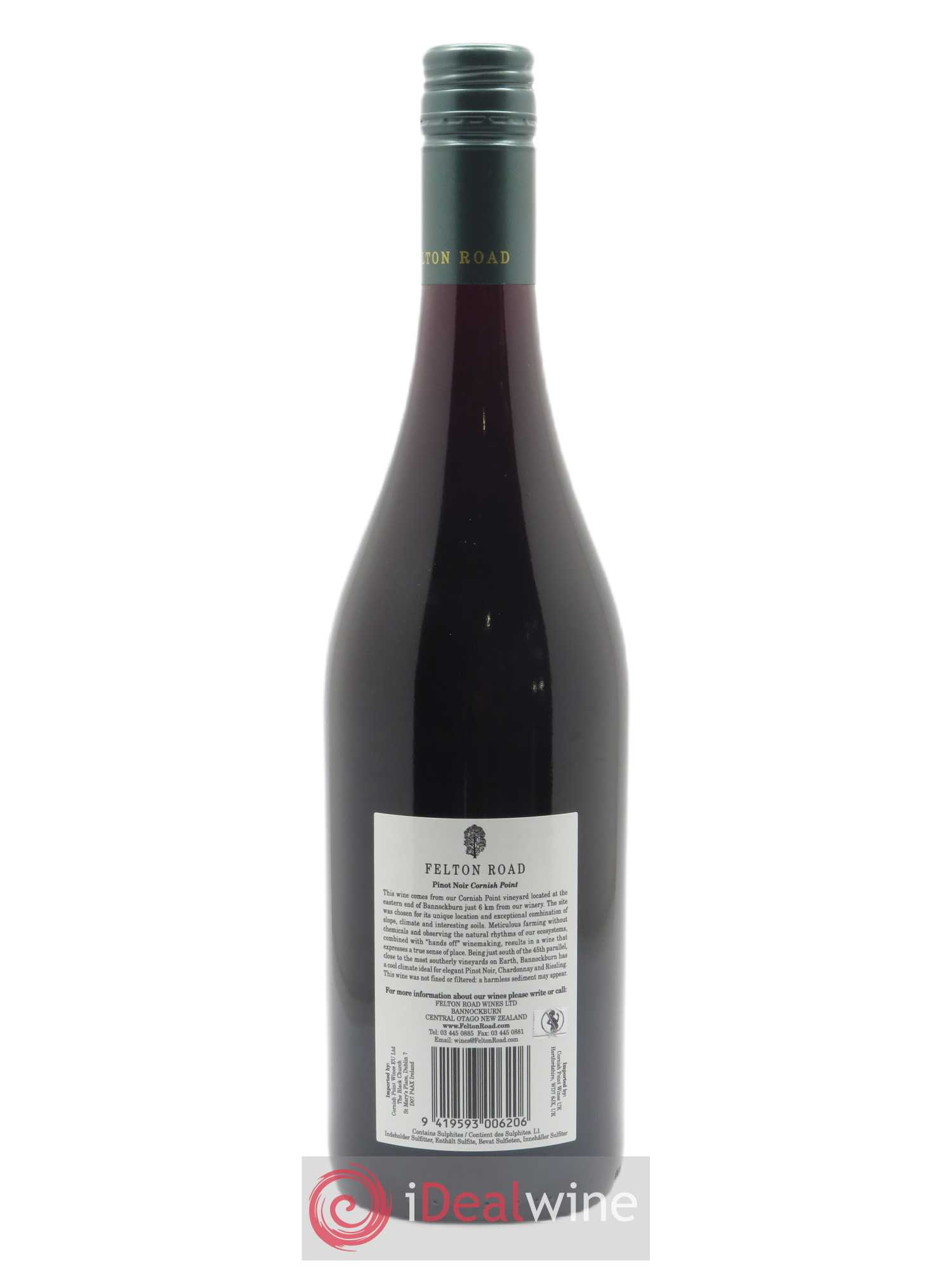 Central Otago Felton Road Cornish Point Pinot Noir 2019 - Posten von 1 Flasche - 1