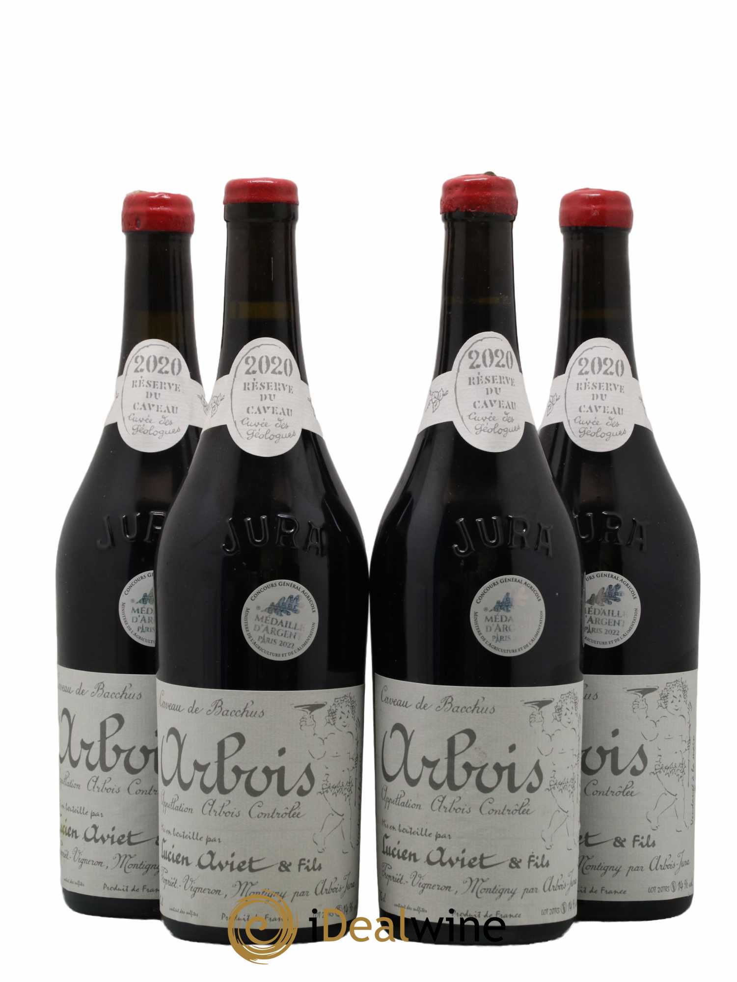 Arbois Trousseau Nonceau Cuvée des Géologues Lucien Aviet 2020 - Lot de 4 bouteilles - 0