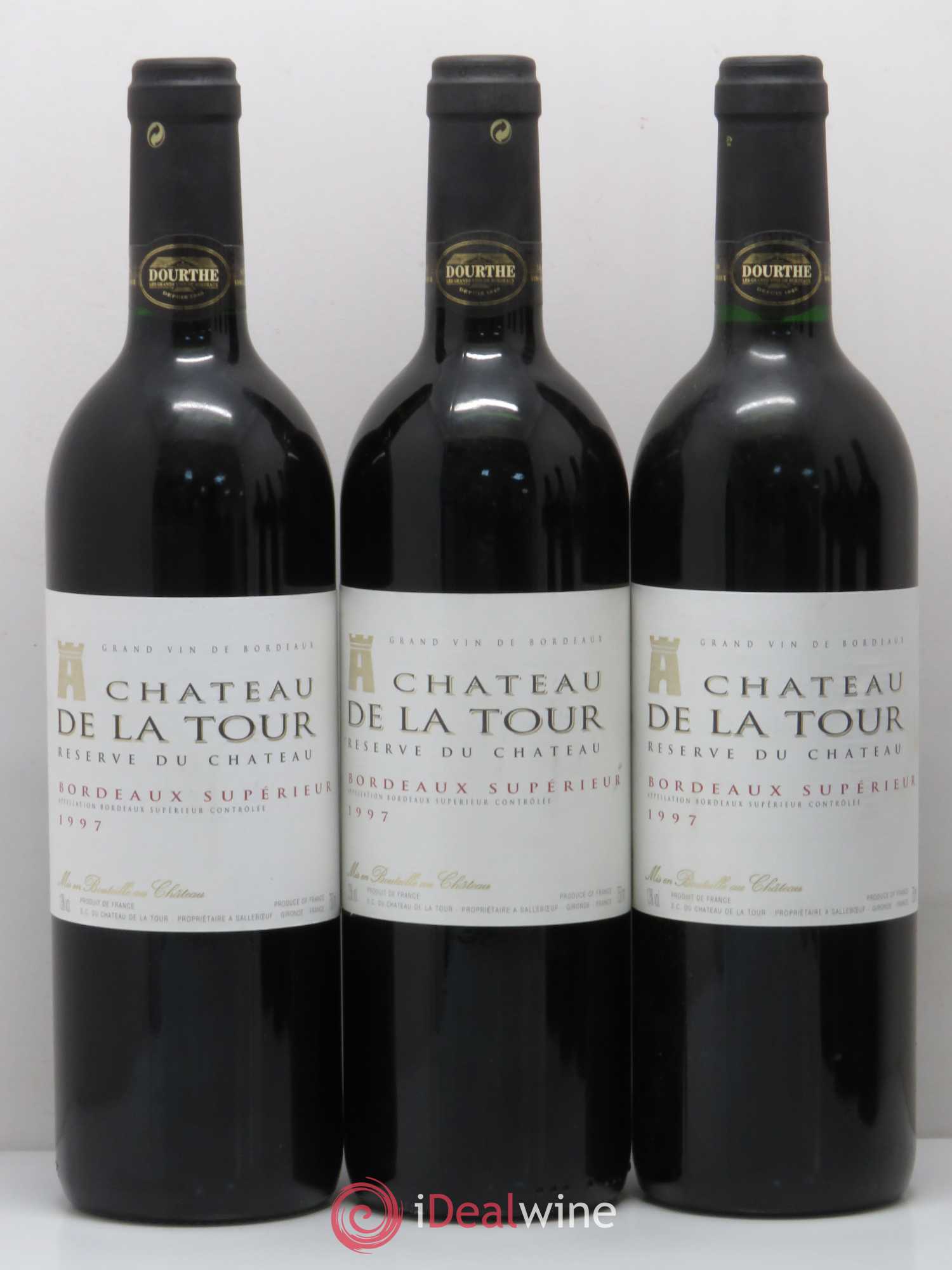 Bordeaux Supérieur Chateau de La Tour Réserve du Chateau (sans prix de réserve) 1997 - Lot de 6 bouteilles - 1