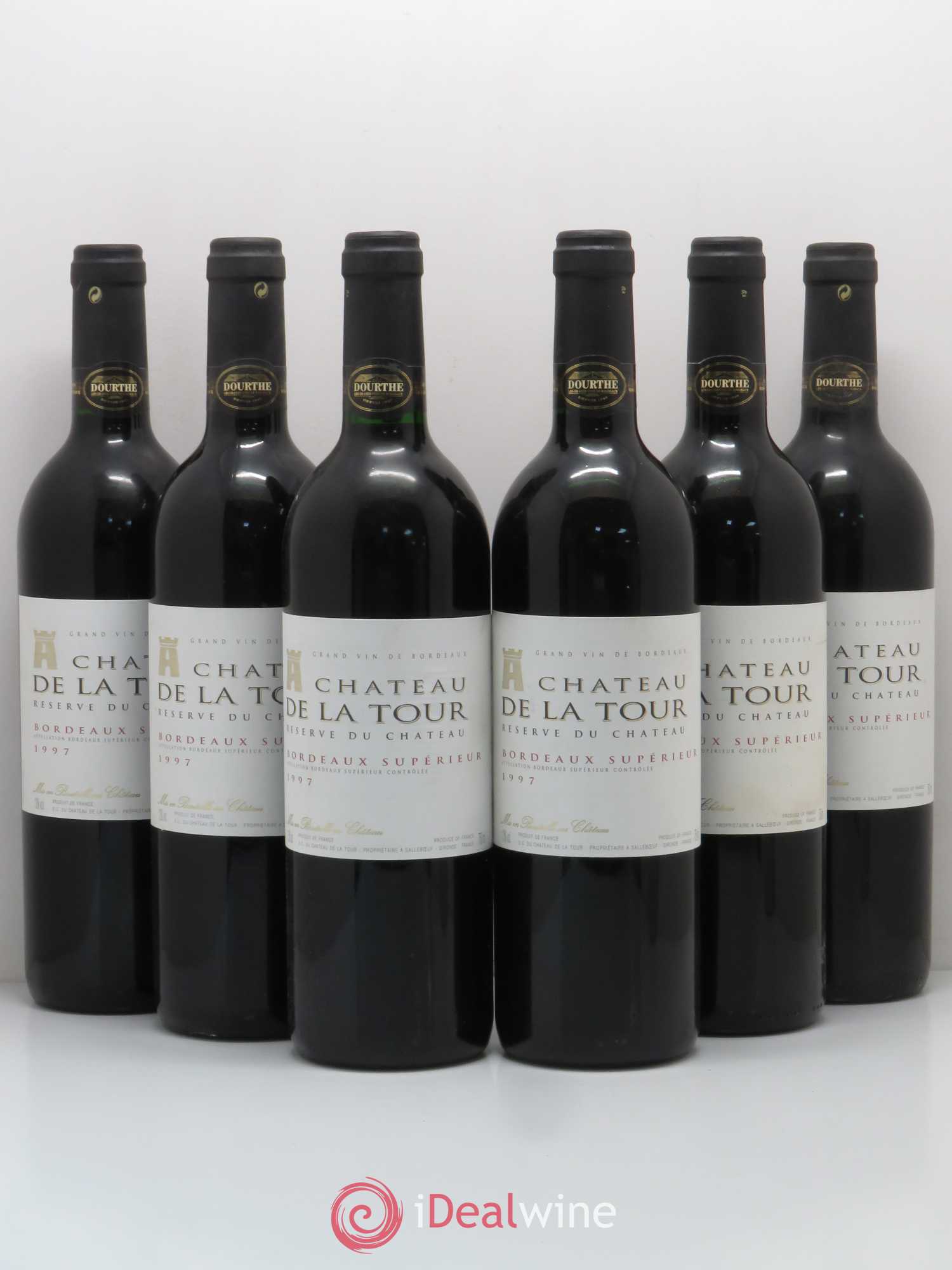 Bordeaux Supérieur Chateau de La Tour Réserve du Chateau (sans prix de réserve) 1997 - Lot de 6 bouteilles - 0