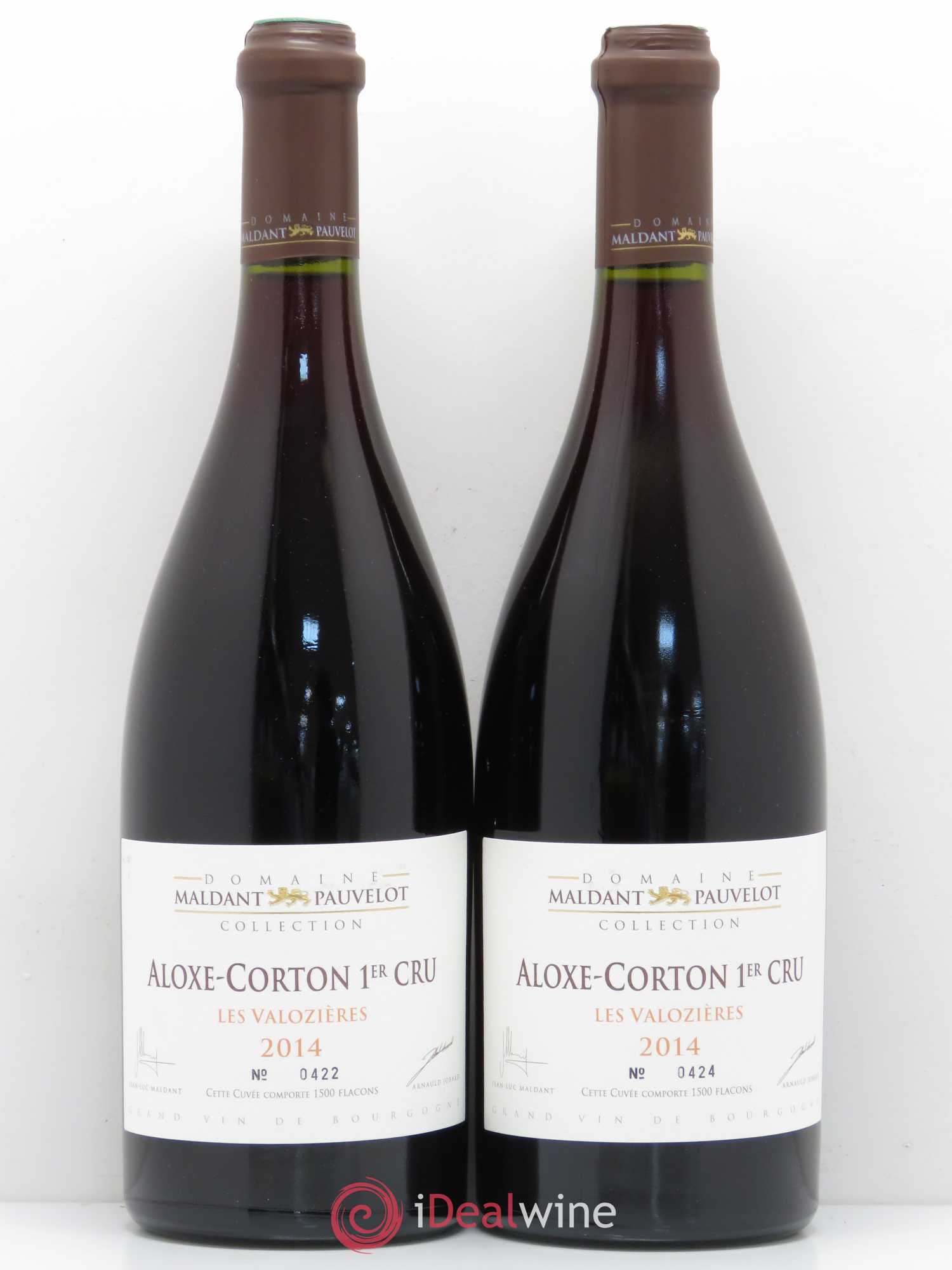 Aloxe-Corton 1er Cru Les Valozières Domaine Maldant Pauvelot  2014 - Lot de 2 bouteilles - 0