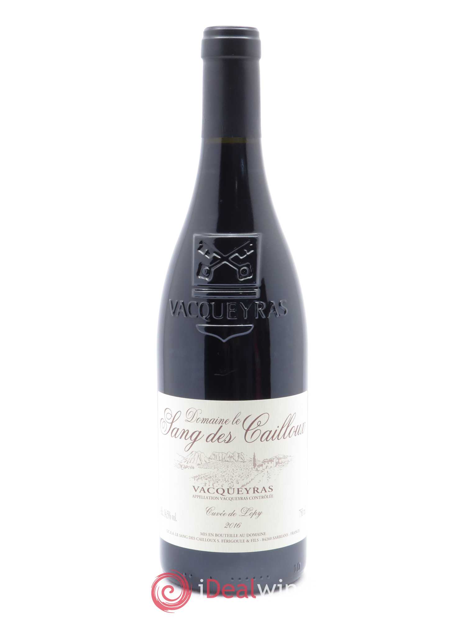 Vacqueyras Cuvée de Lopy Vieilles Vignes Le Sang des Cailloux 2016 - Lot de 1 bouteille - 0