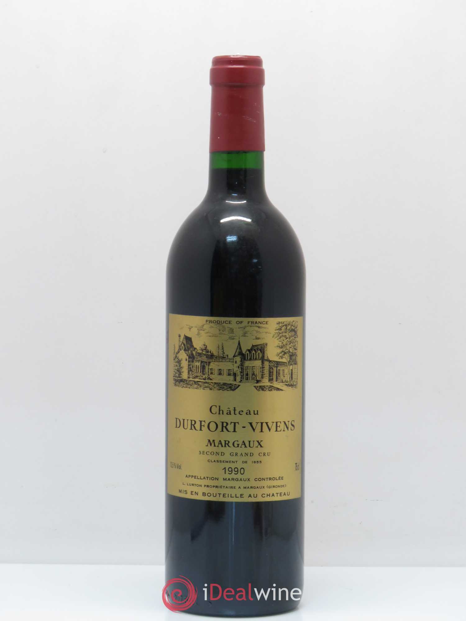 Château Durfort Vivens 2ème Grand Cru Classé 1990 - Lot de 1 bouteille - 0